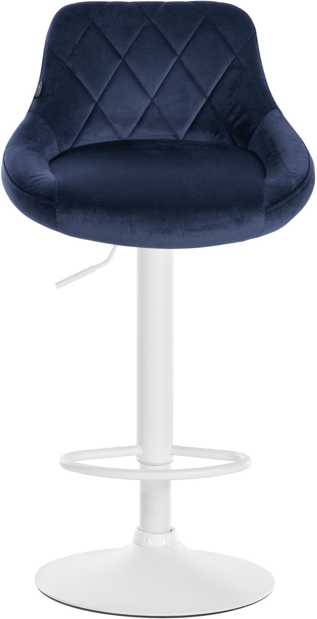 2er Set Barhocker Lazio Samt weiß