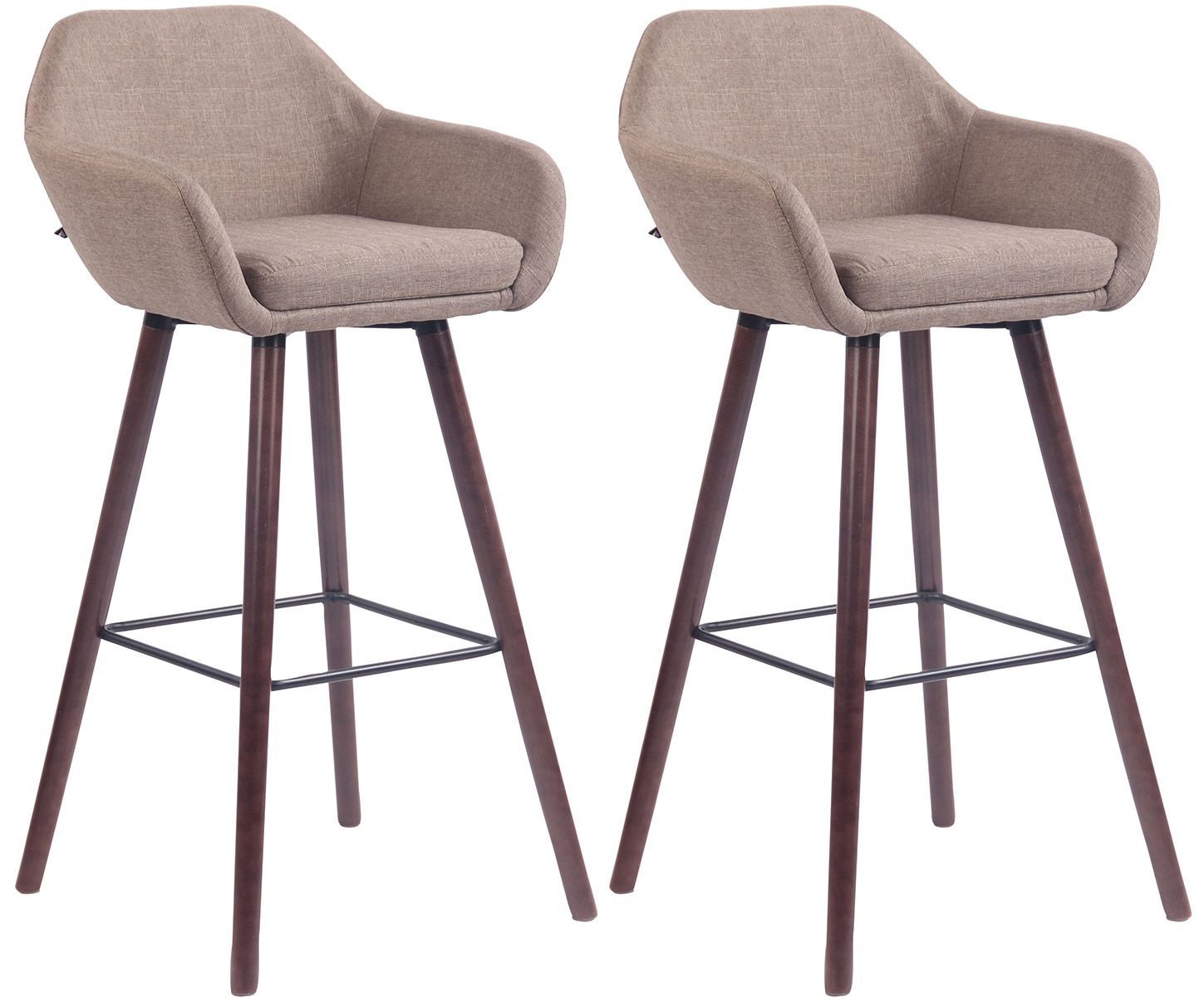 2er Set Barhocker Adelaide walnuss