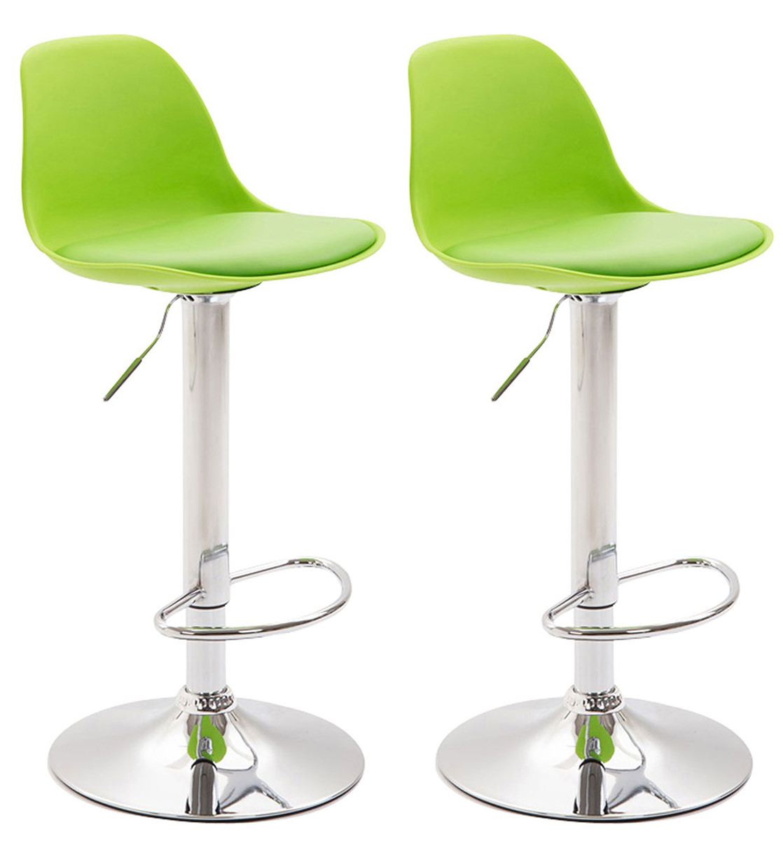 2er Set Barhocker Kiel Kunststoff chrom