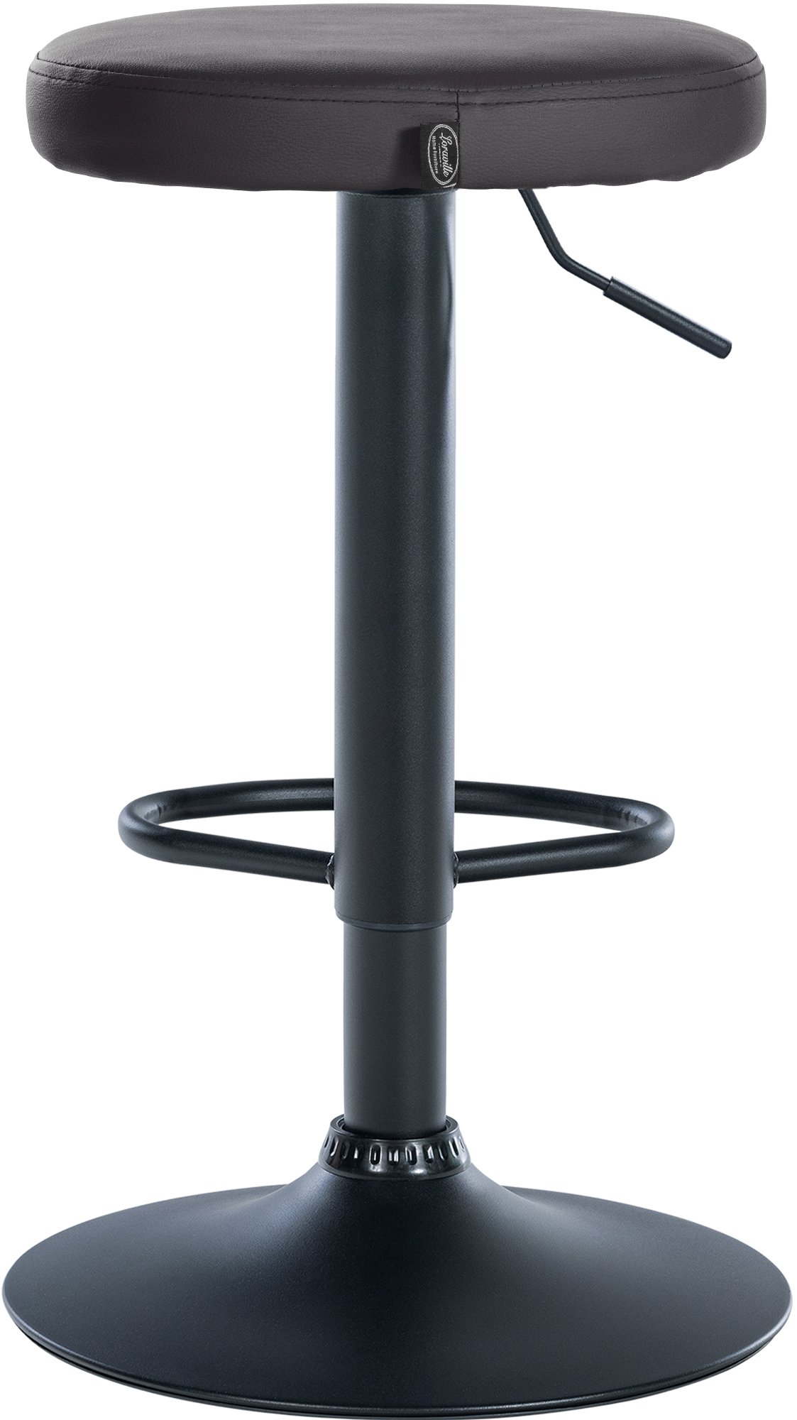 2er Set Barhocker Ponte Kunstleder schwarz