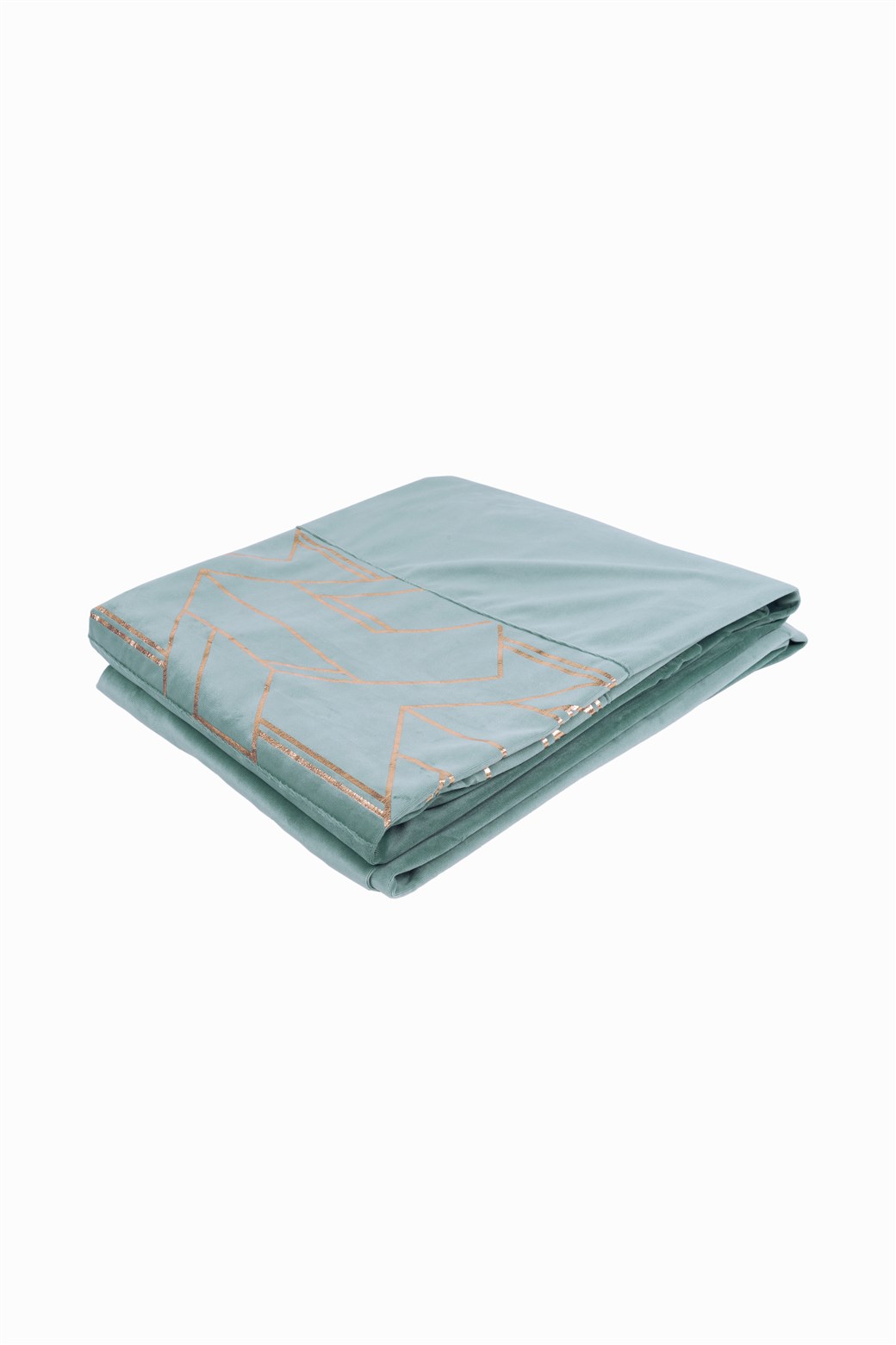Kissen-Decken-Set Dekokissen & Decke Prisma 125 2er-Set Mint / Gold