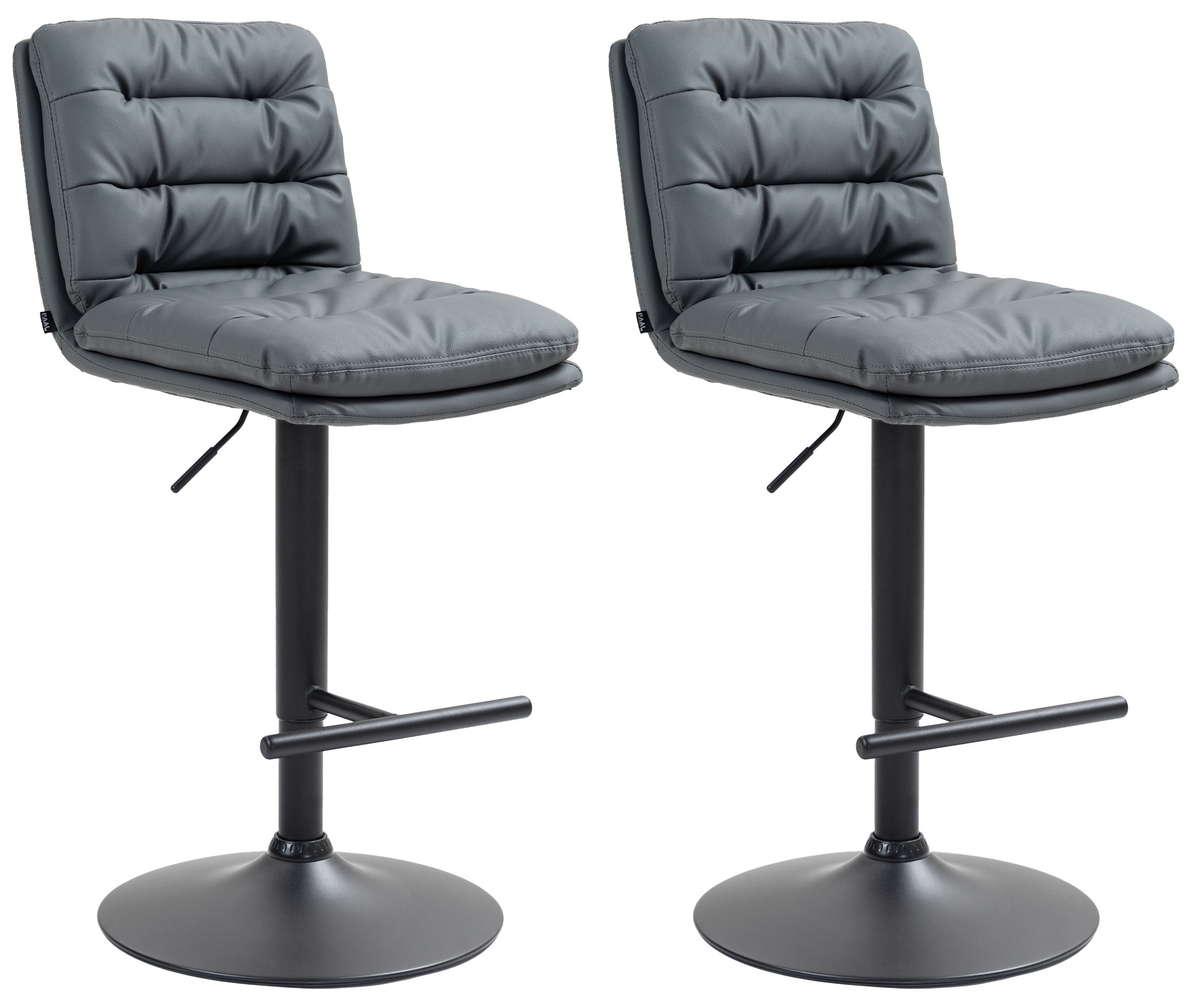 2er Set Barhocker Damar Kunstleder schwarz
