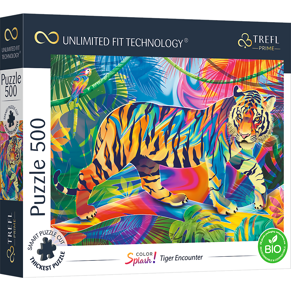 Trefl Puzzles Farbspritzer Tiger - UFT Puzzle 500 Teile