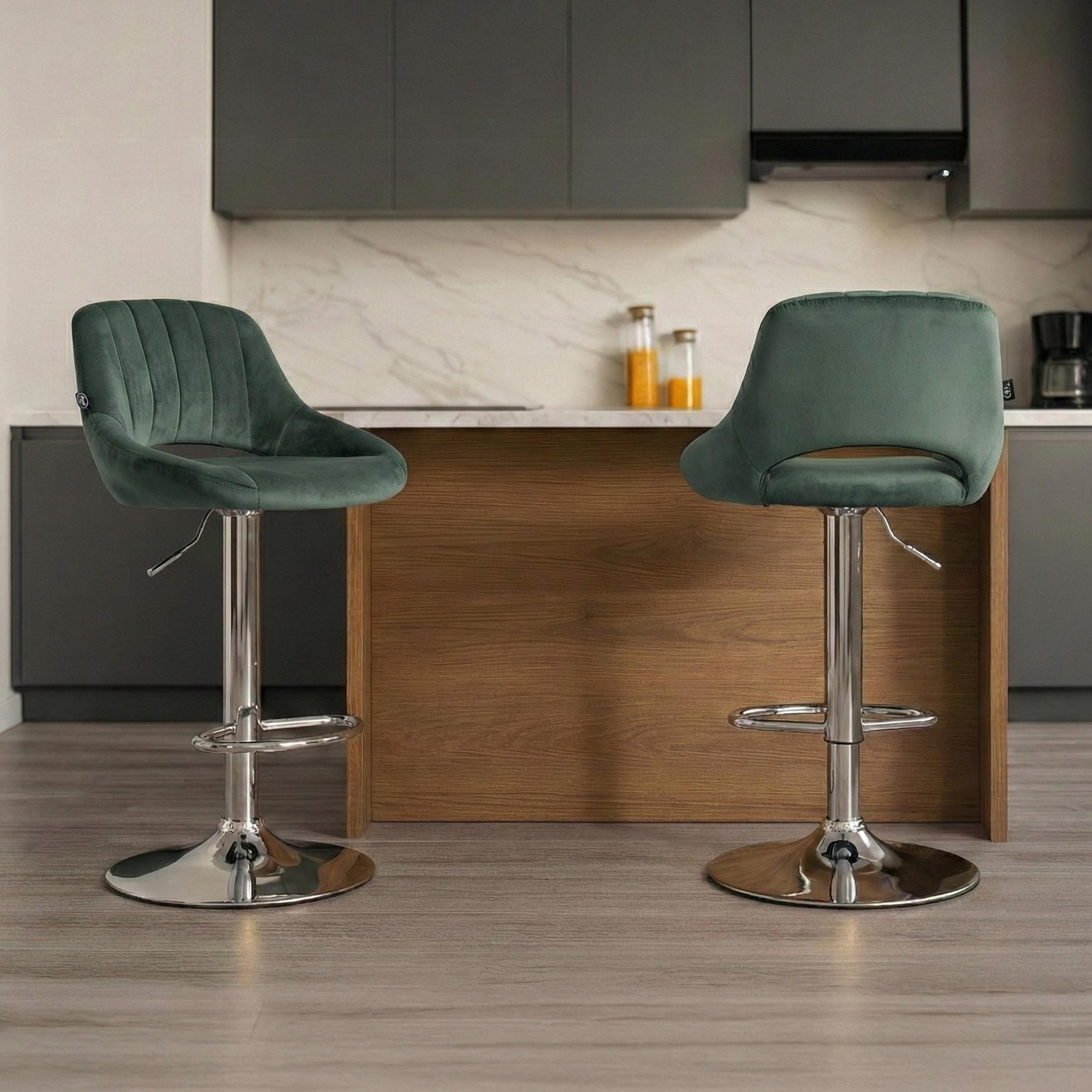 Barhocker Milet Samt chrom