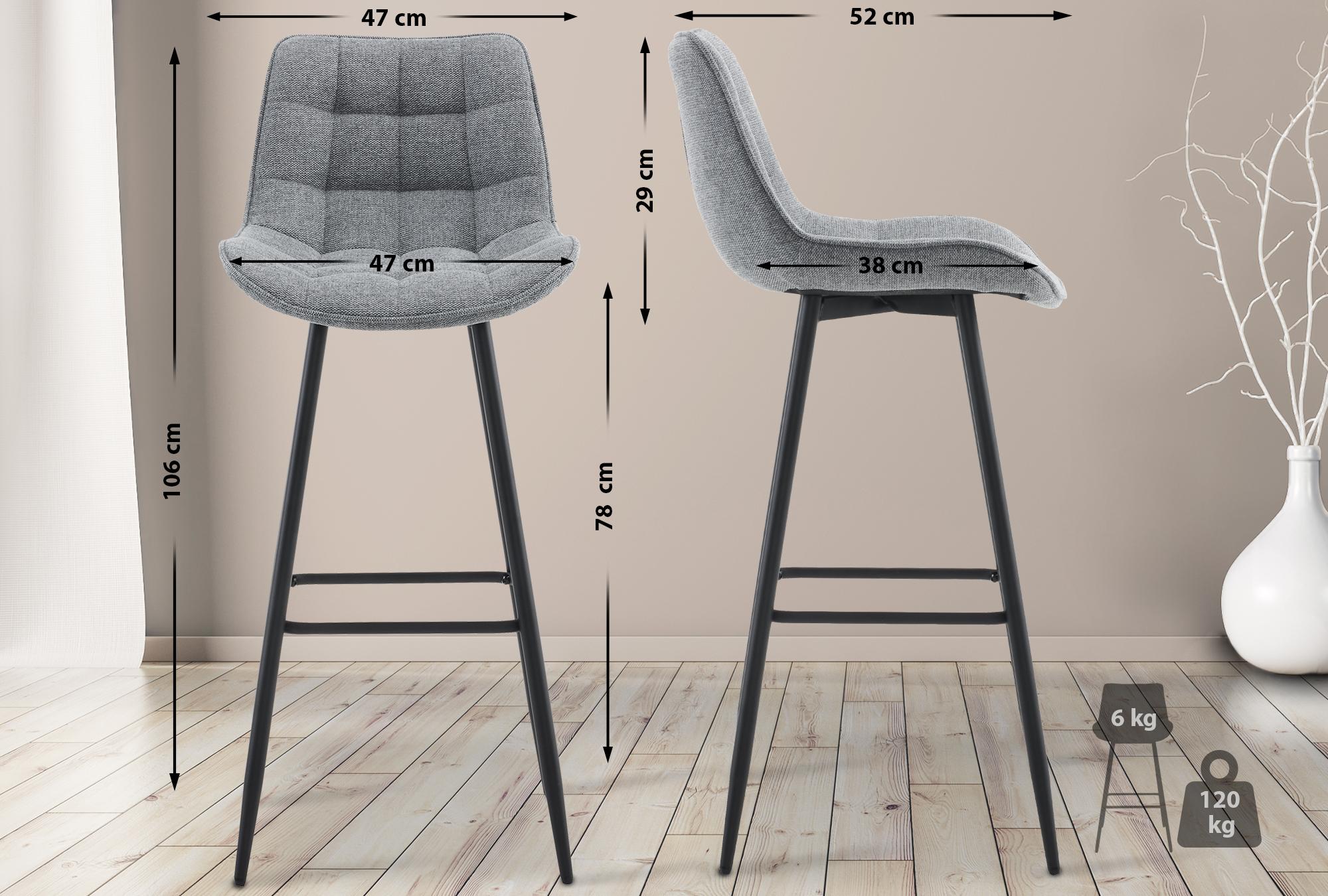 Barhocker Dartford Stoff