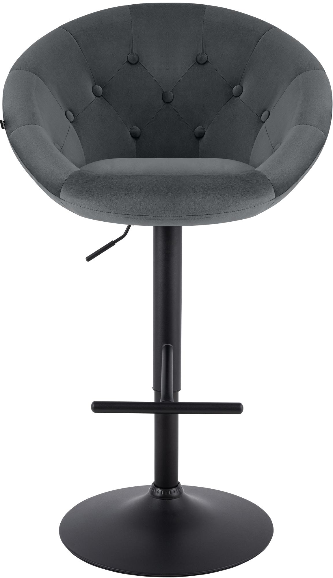 Barhocker London Samt schwarz