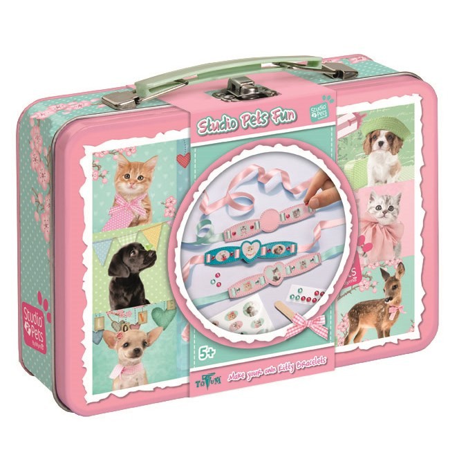 Totum GmbH Bastel- & Kreativspielzeug Studio Pets Kitty Bracelets - Lederlook Armbänder basteln