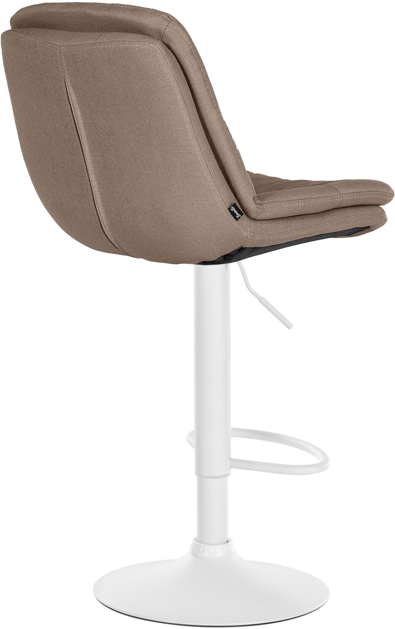 Barhocker Laurel Stoff weiß