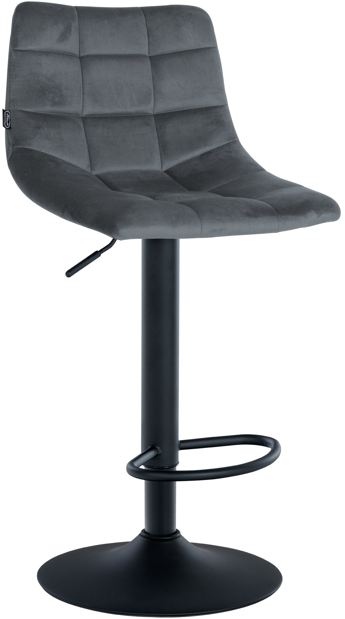 2er Set Barhocker Jerry Samt schwarz