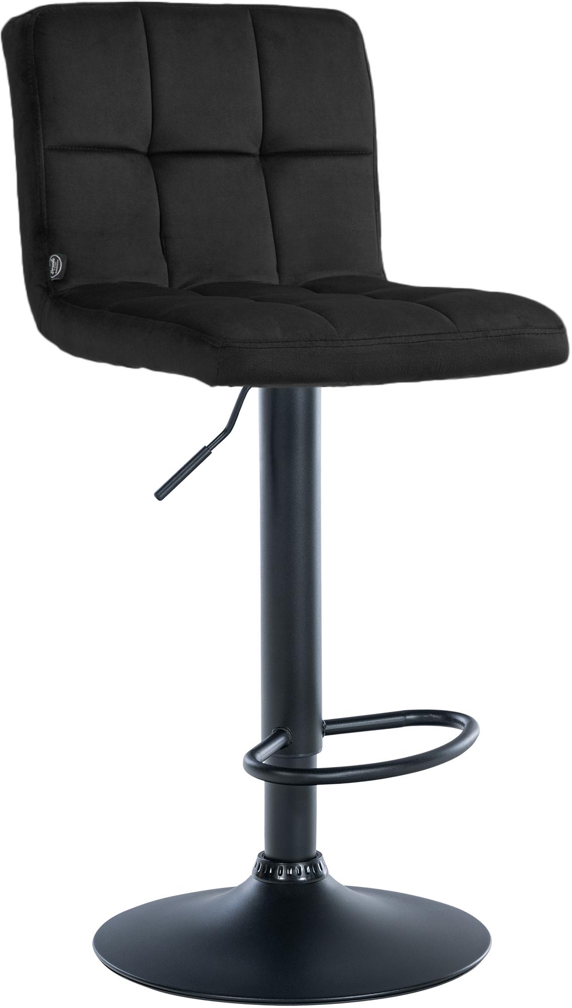 Barhocker Peru Samt schwarz