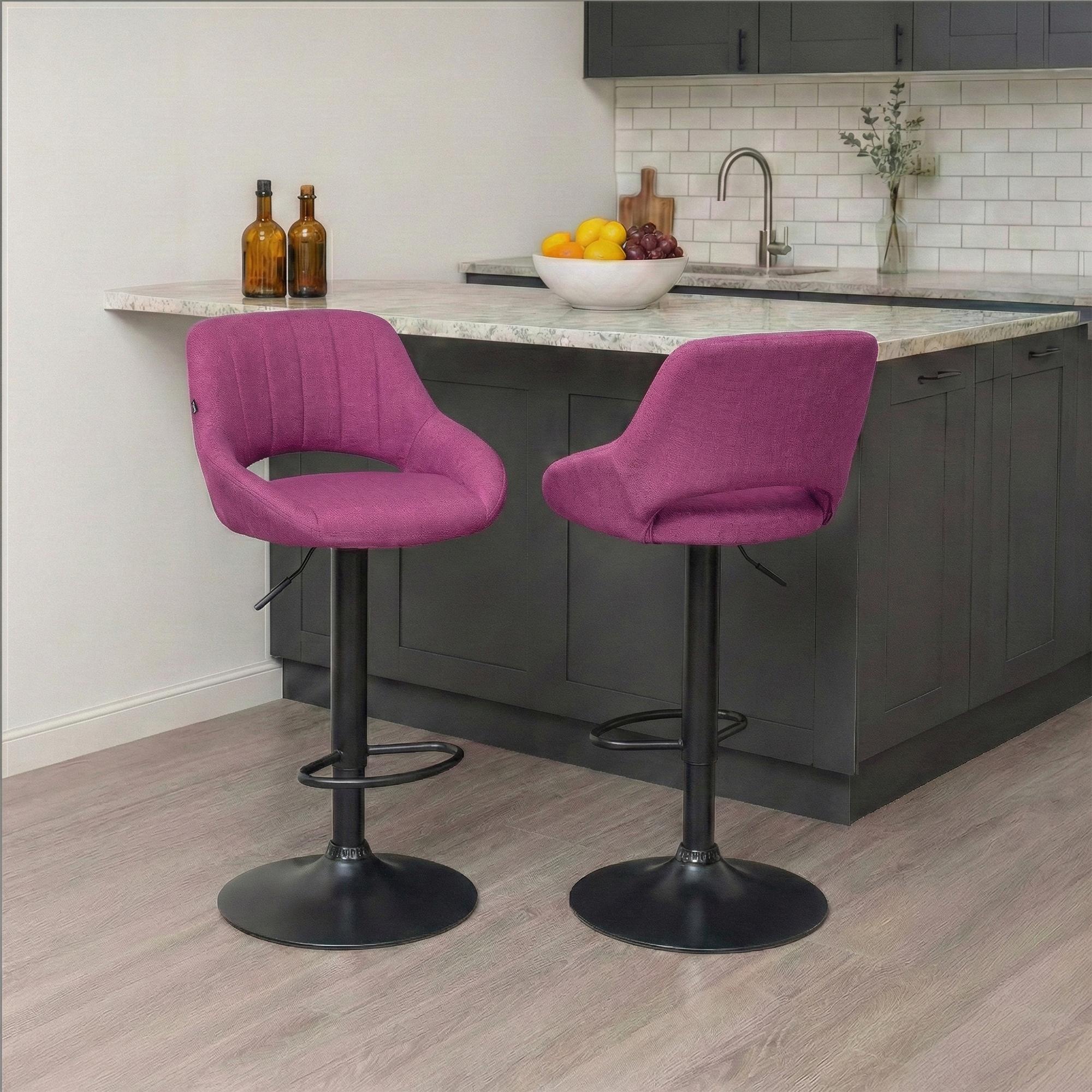Barhocker Milet Stoff schwarz