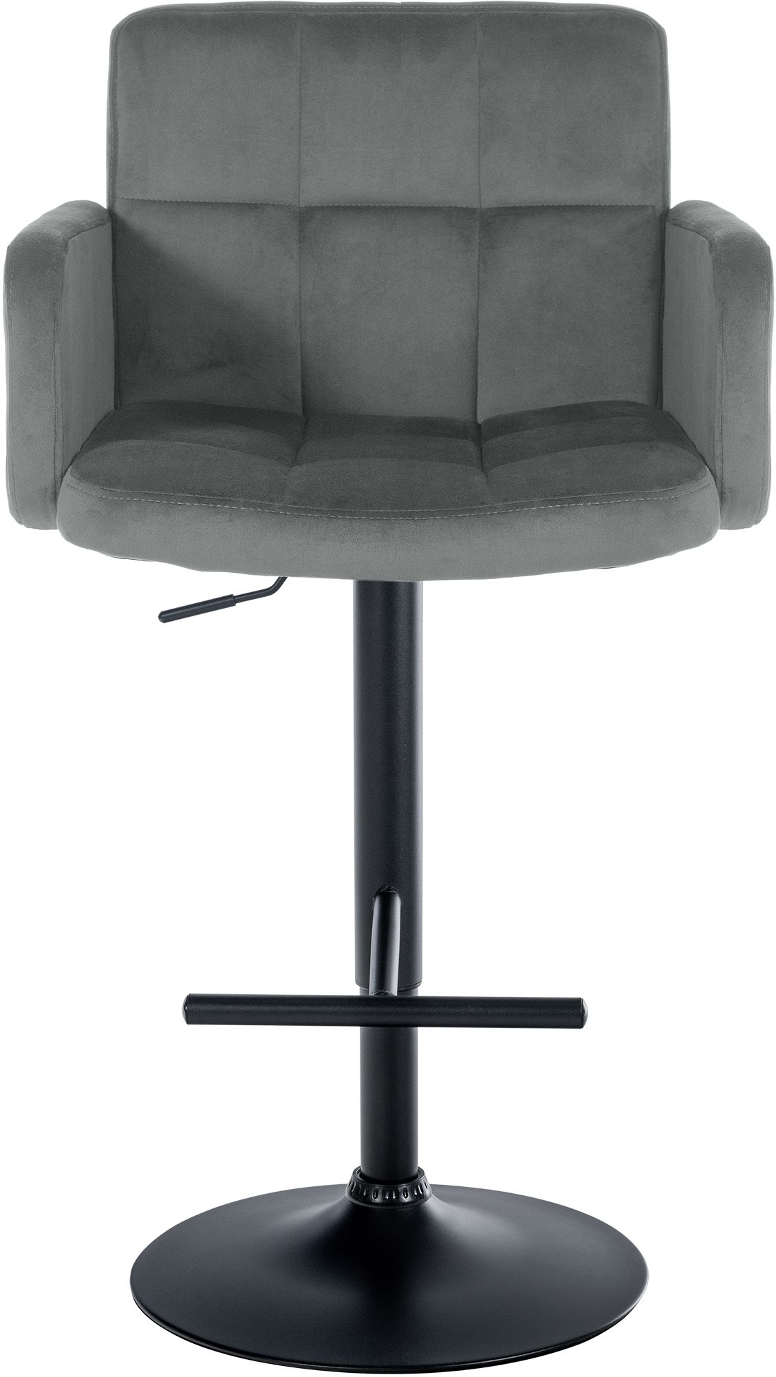 Barhocker Los Angeles Samt schwarz