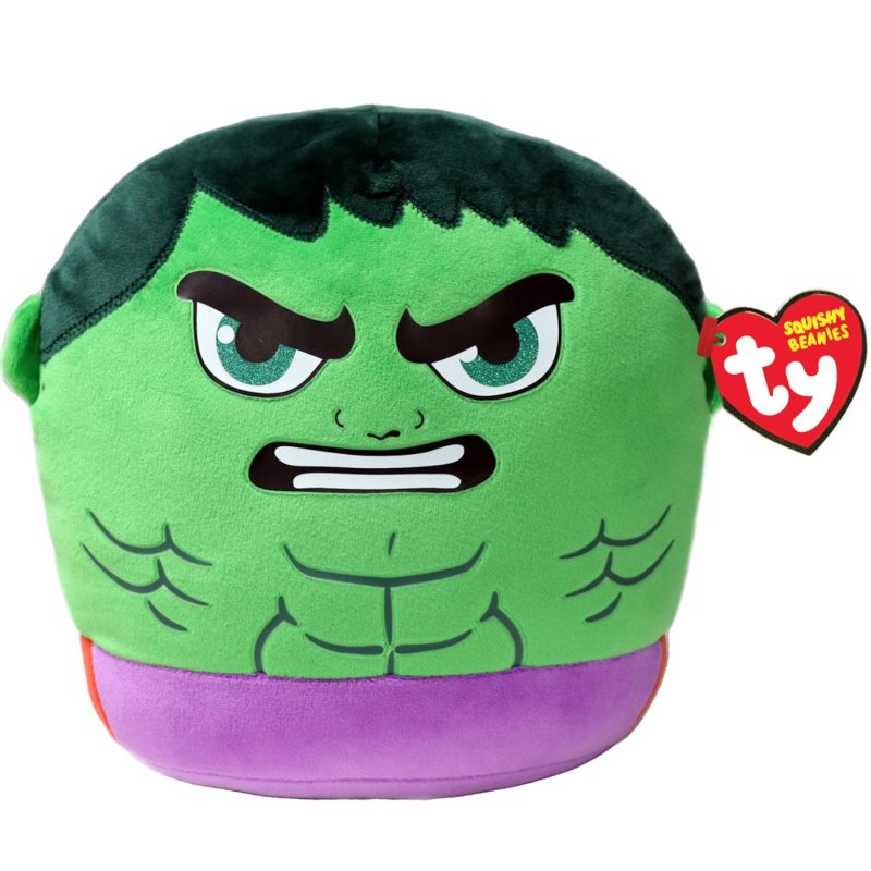TY Textilien Ty 39350 - Marvel Hulk - Squishy Beanie - Plüschkissen 35 cm