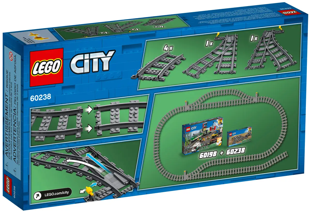 LEGO® Bau- & Konstruktionsspielzeug LEGO® City Eisenbahn 60238 - Weichen (8 Teile)