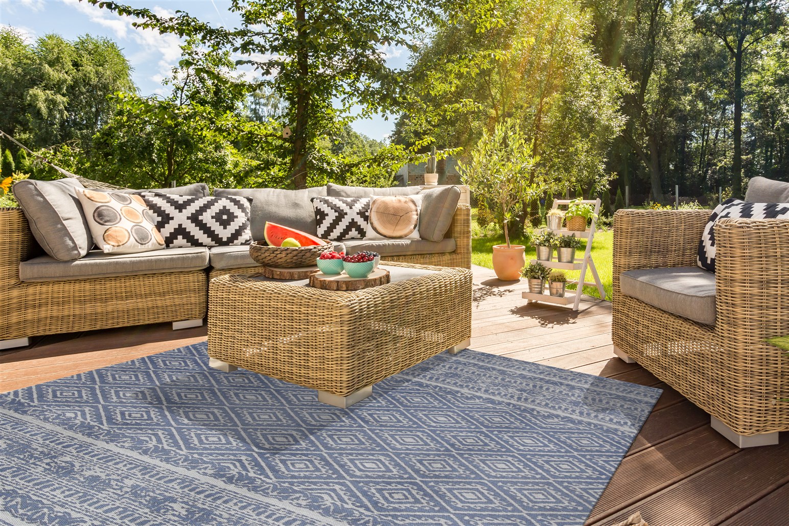 Teppich Sunny 110 Hellblau 80cm x 150cm