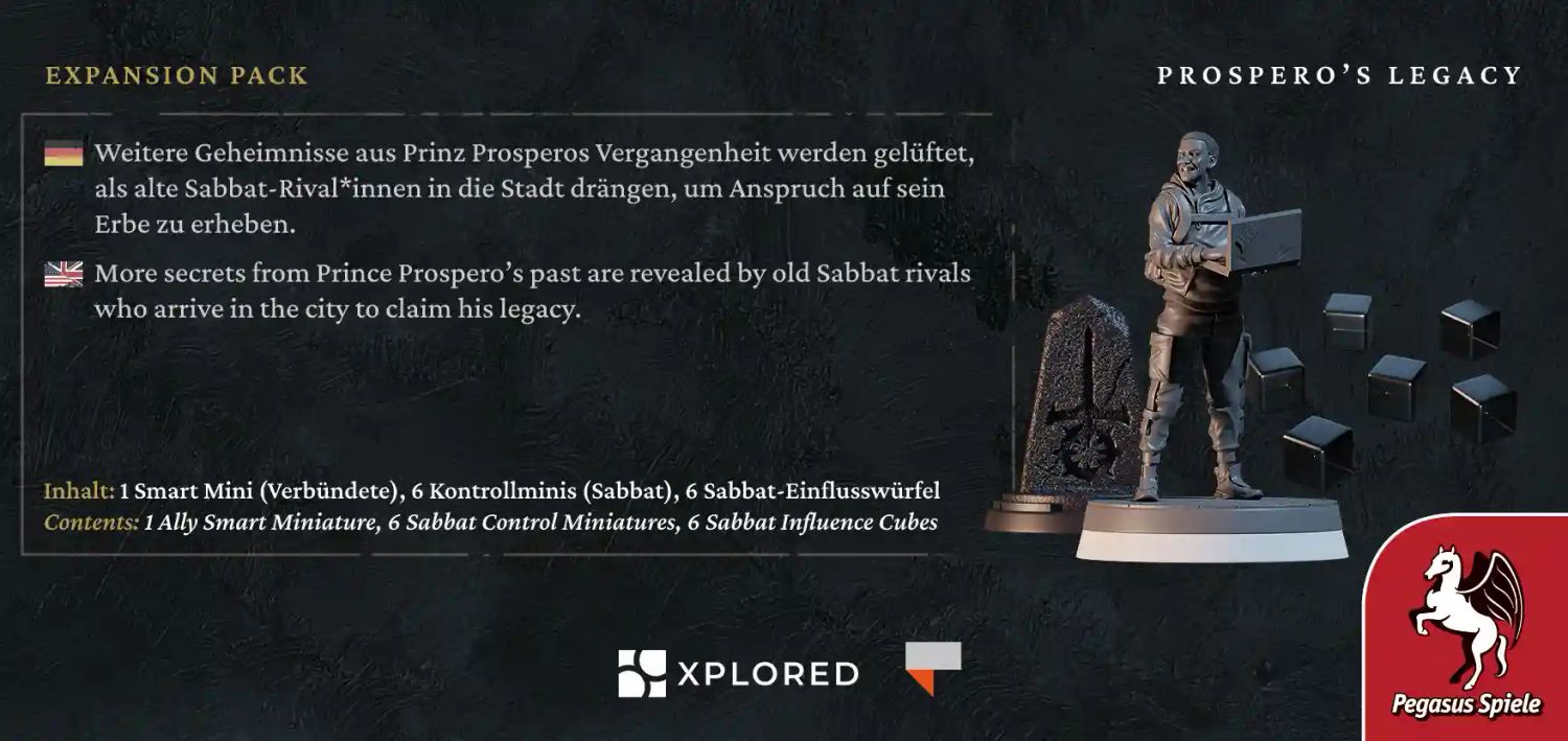 Pegasus Brettspiele & Gesellschaftsspiele Teburu: Vampire: The Masquerade – Milan Uprising: Prospero’s Legacy [Erweiterung] – Expertenspiel
