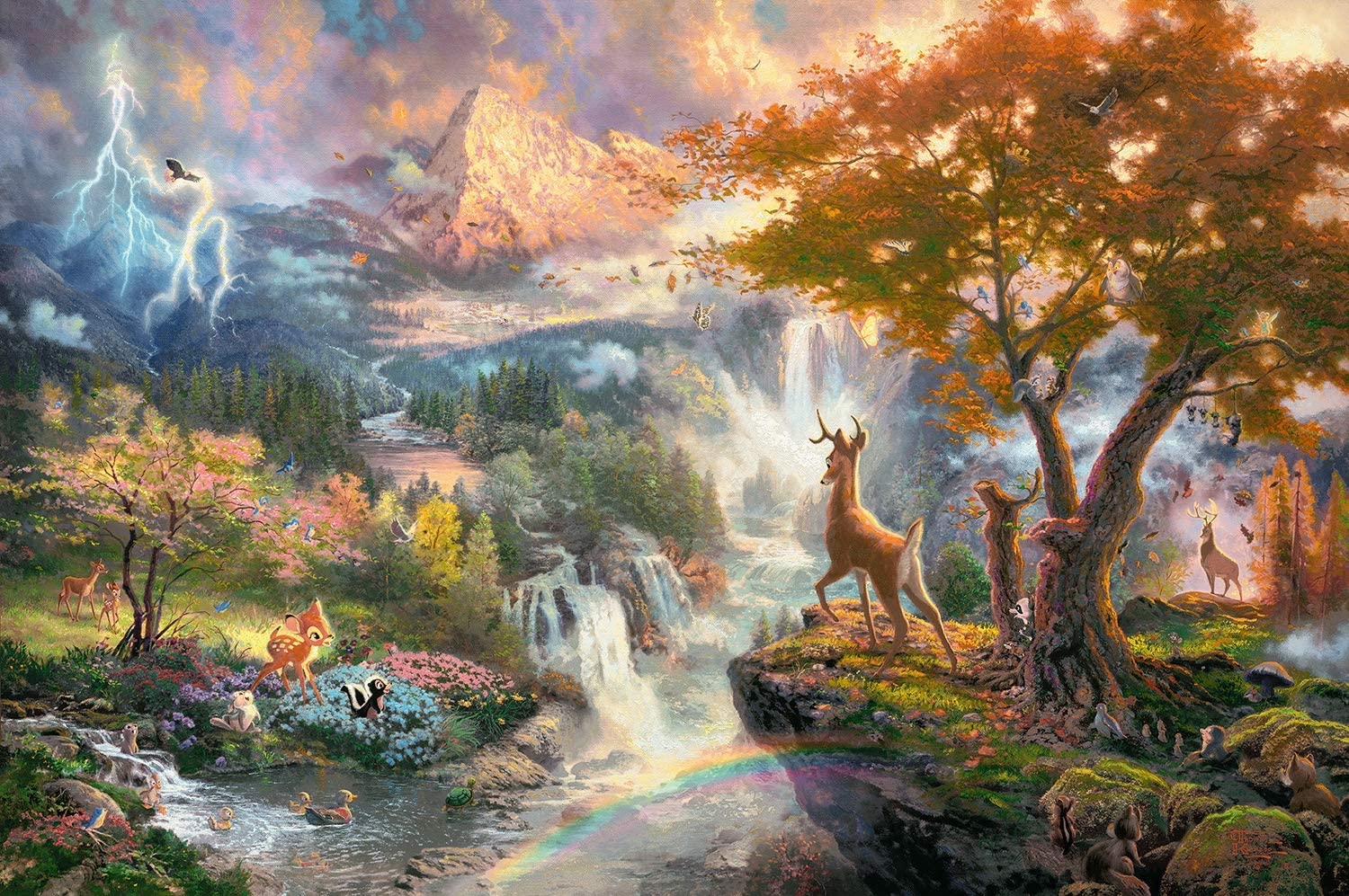 Schmidt Spiele GmbH Puzzles Disney, Bambi - 1000 Teile Puzzle (Thomas Kinkade)