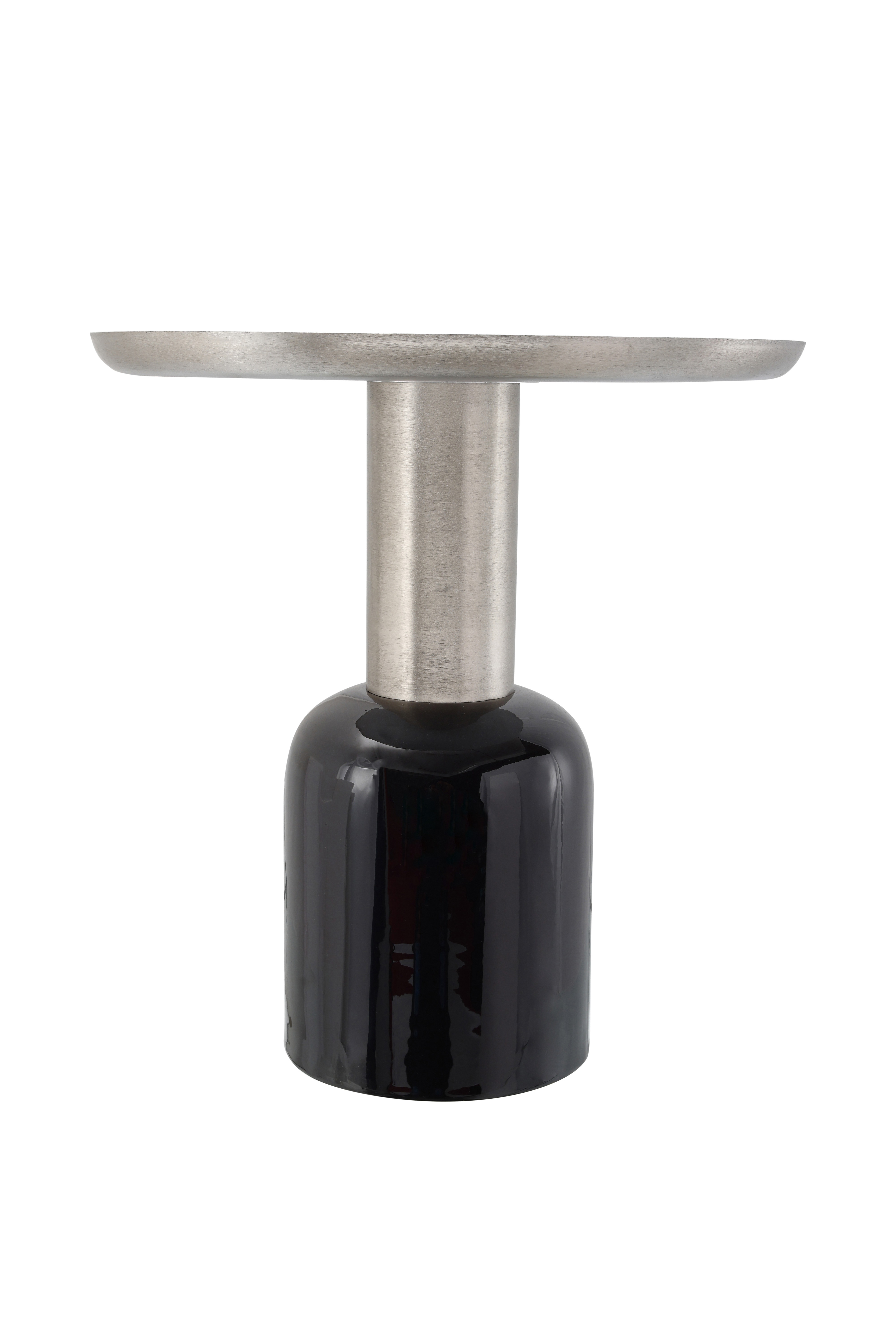 Beistelltisch in Schwarz/Silber