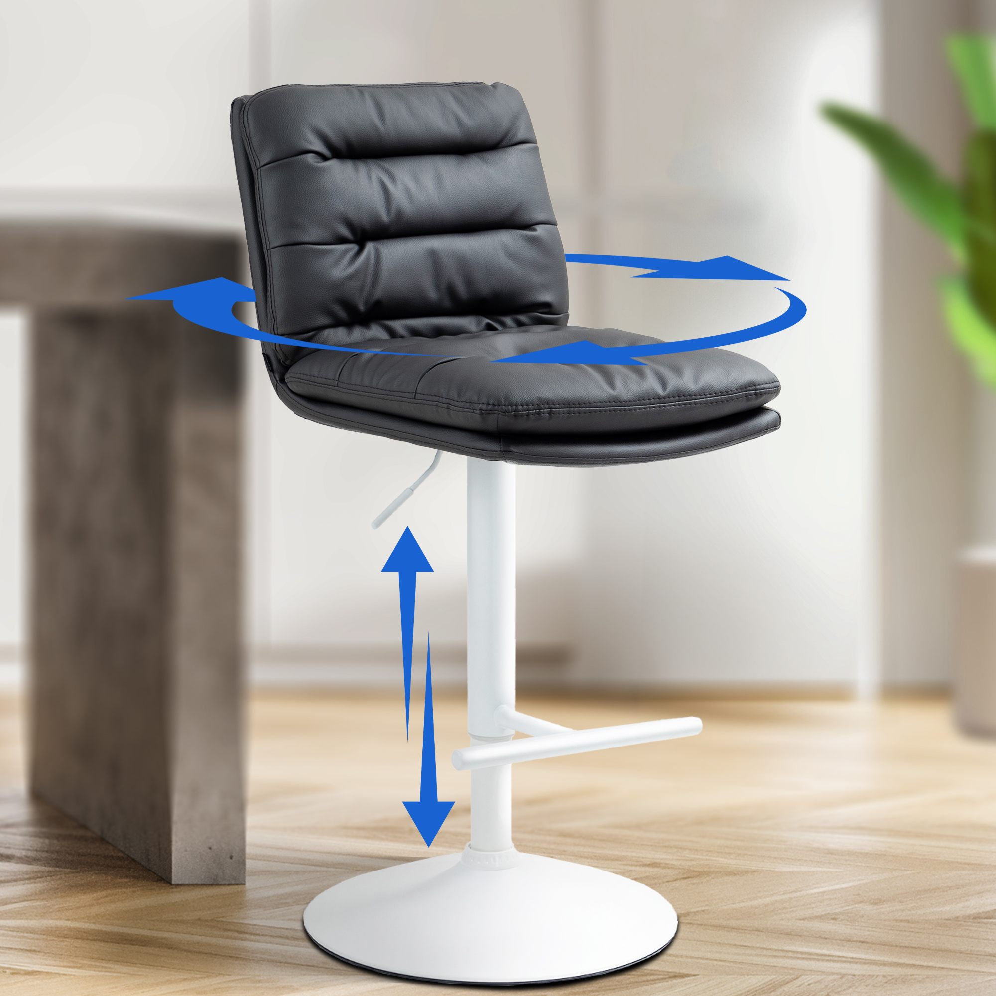 Barhocker Damar Kunstleder weiß