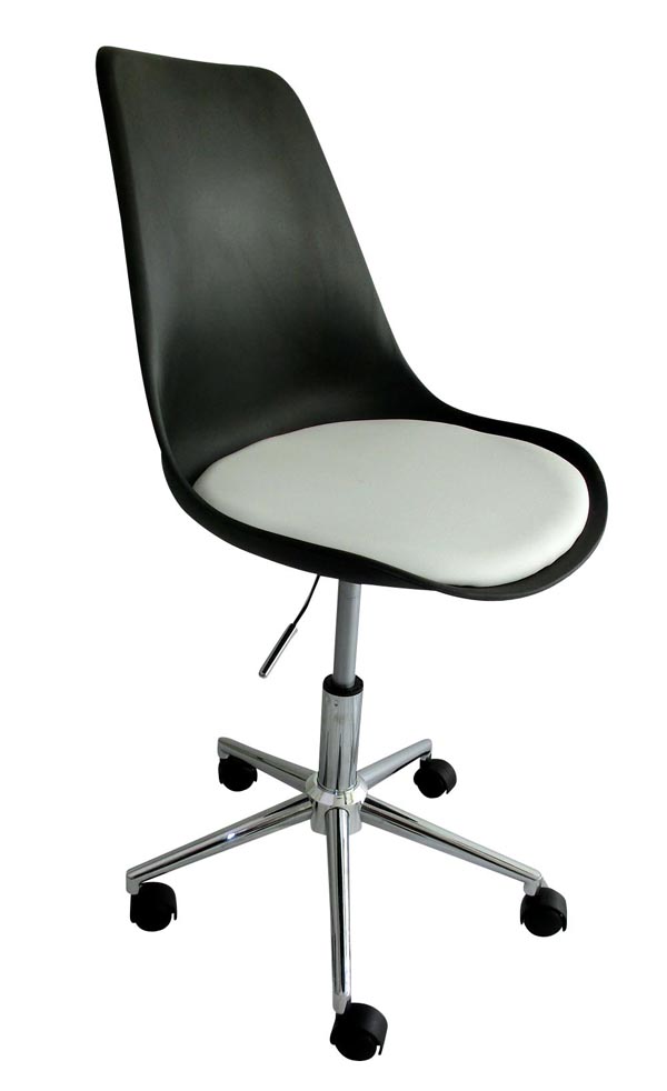 Arbeitshocker Victoria, schwarze Schale /