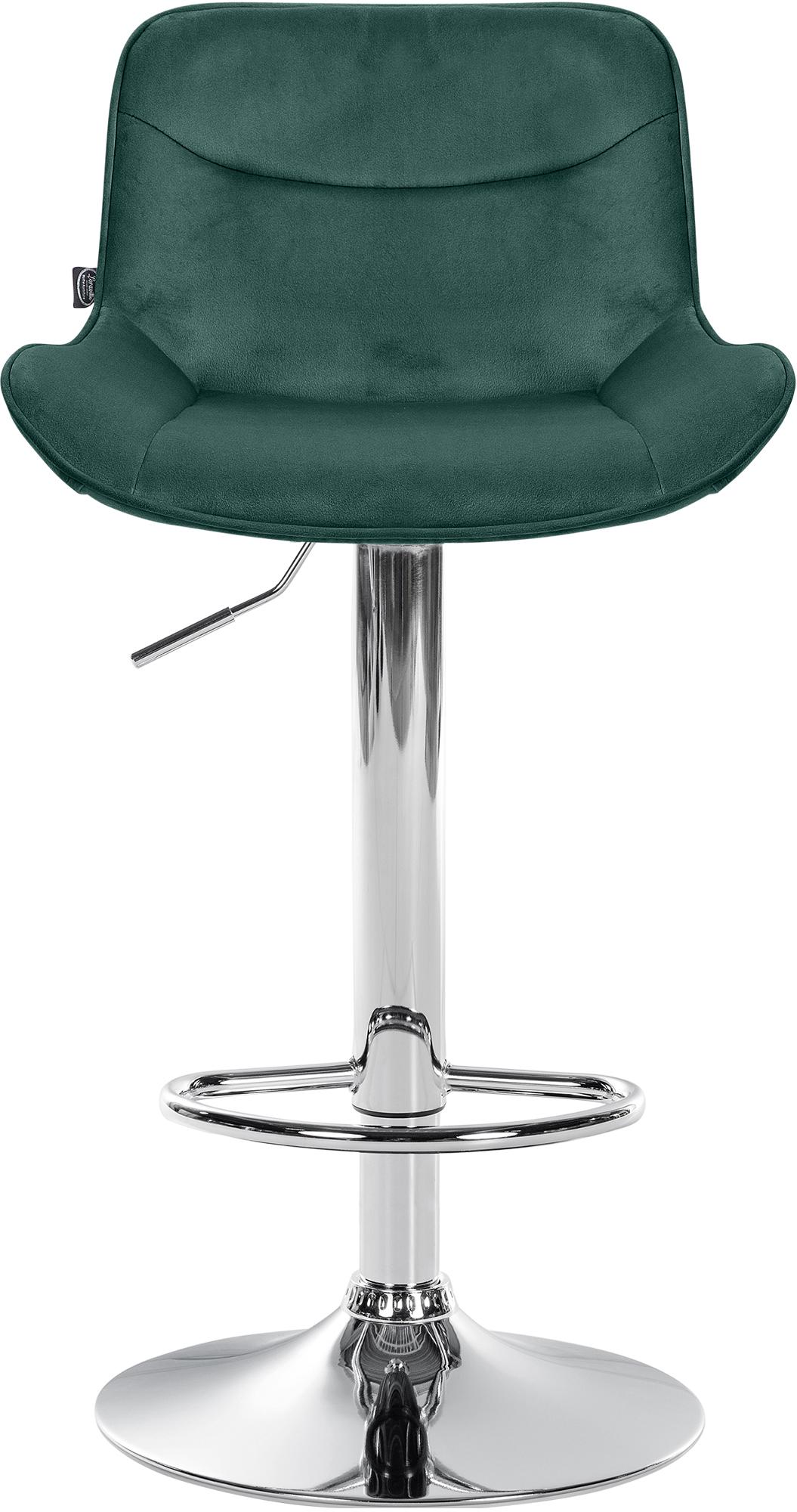 Barhocker Vonore Samt chrom