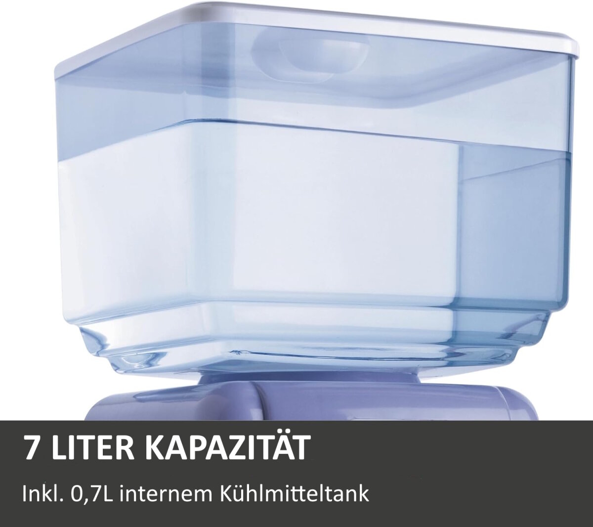 Jocca Wasserspender mit 7L Tank & Kühlung – Elektrischer Tisch-Wasserspender 10-15°C – BPA-frei – Weiß/Lila