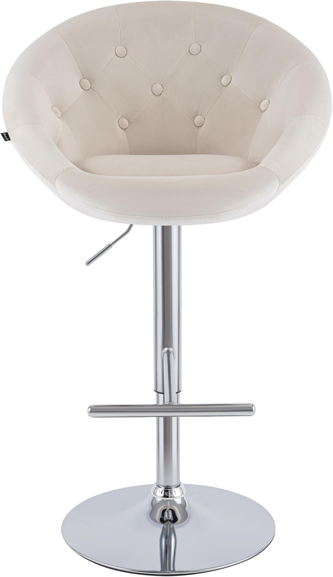 Barhocker London Samt chrom