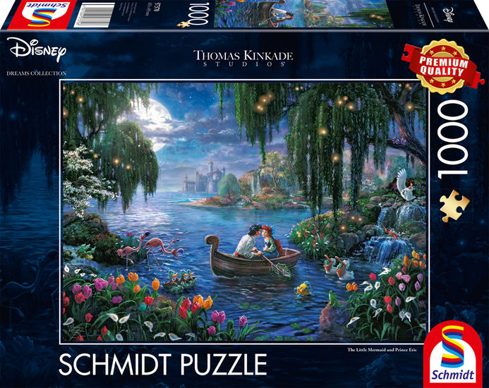 Schmidt Spiele GmbH Puzzles Thomas Kinkade - The little Mermaid and Prince Eric - Puzzle 1000 Teile