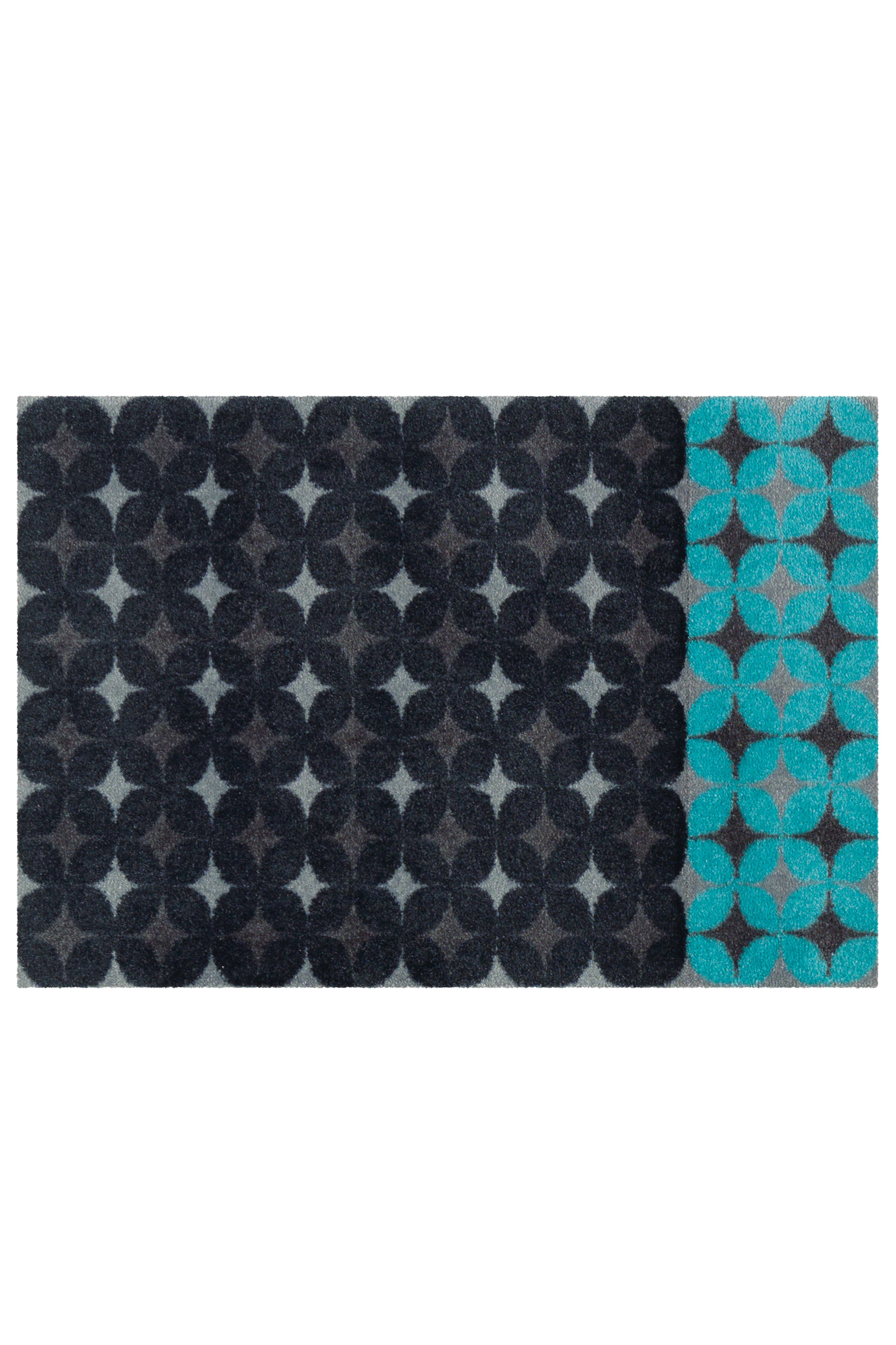 Fußmatte Living Mat 50 Anthrazit / Blau 64cm x 168cm