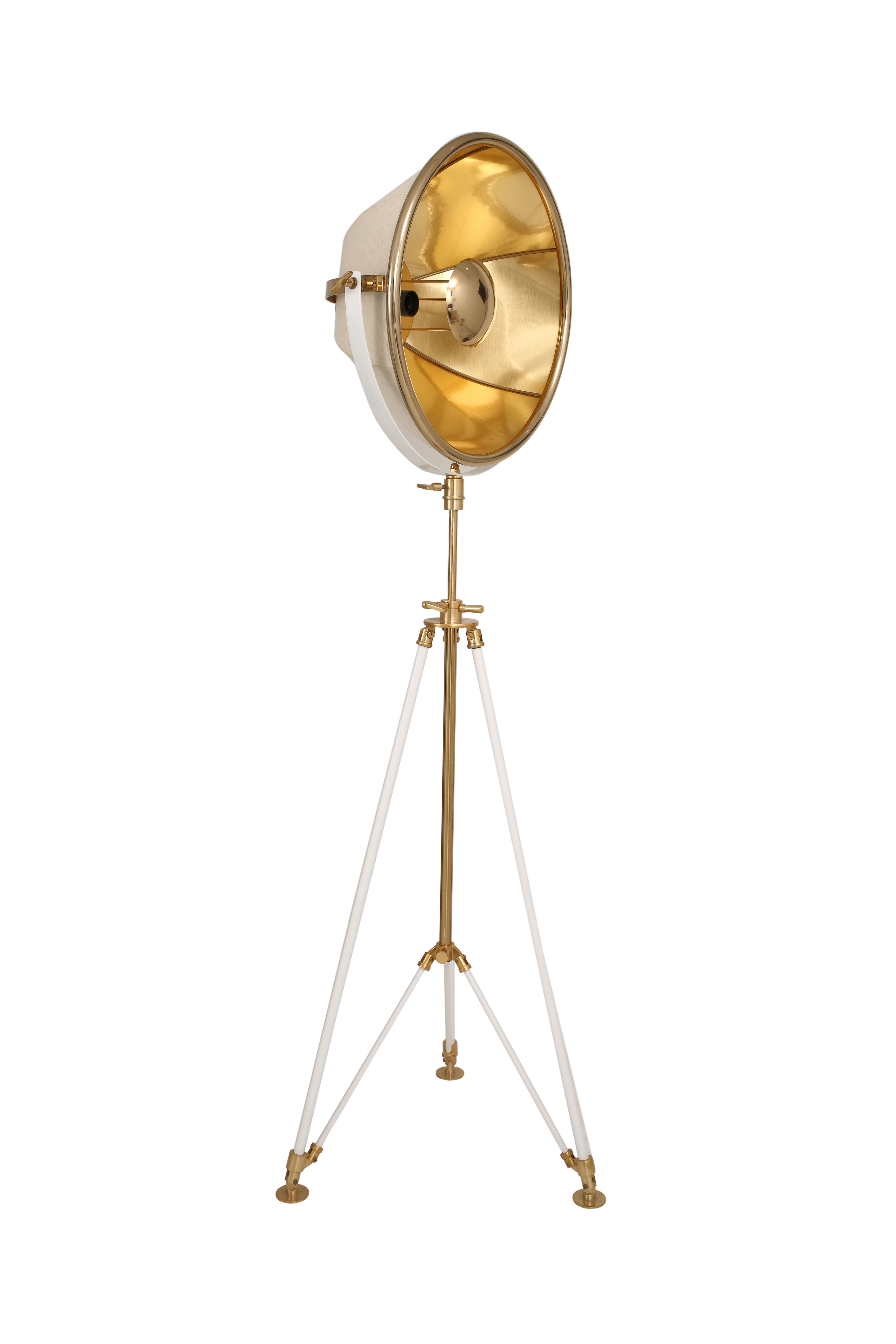 Leuchten Stehlampe Bowie 125 Beige / Gold / Weiß