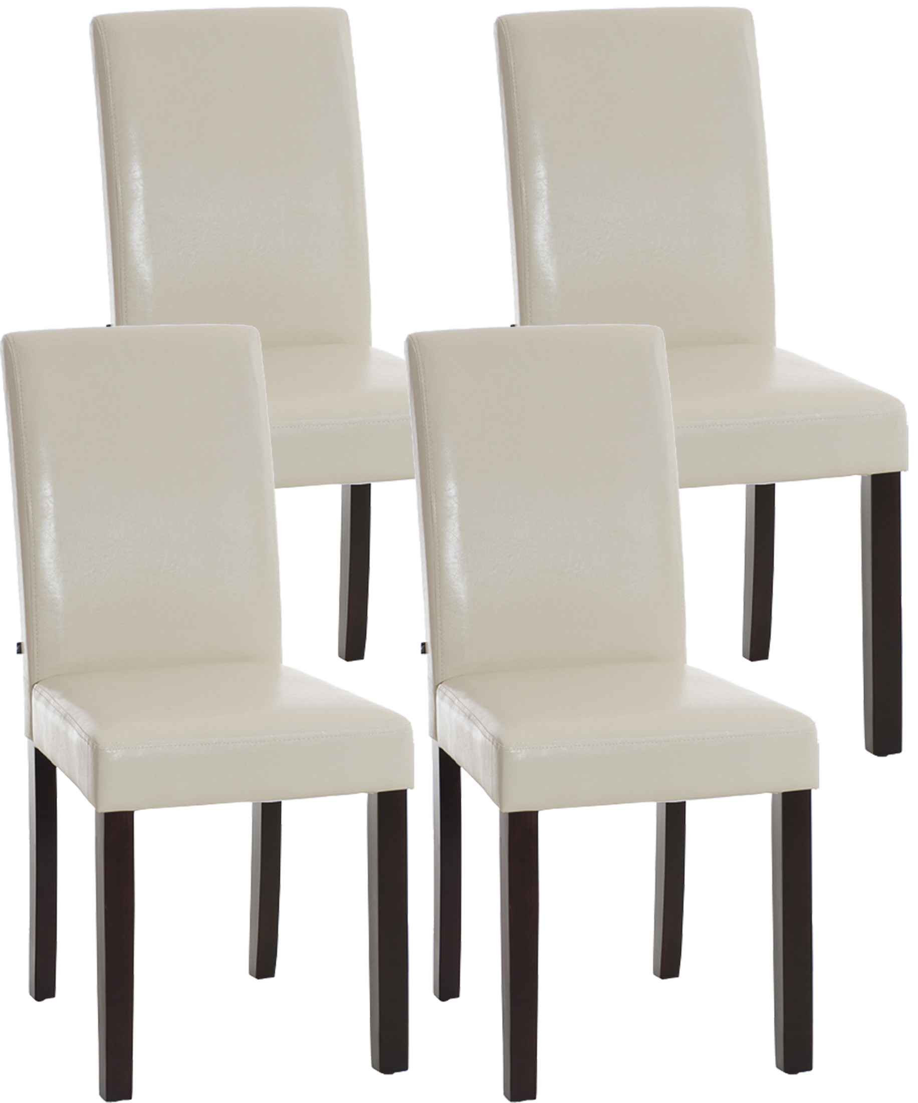 4er Set Esszimmerstuhl Ina dunkelbraun