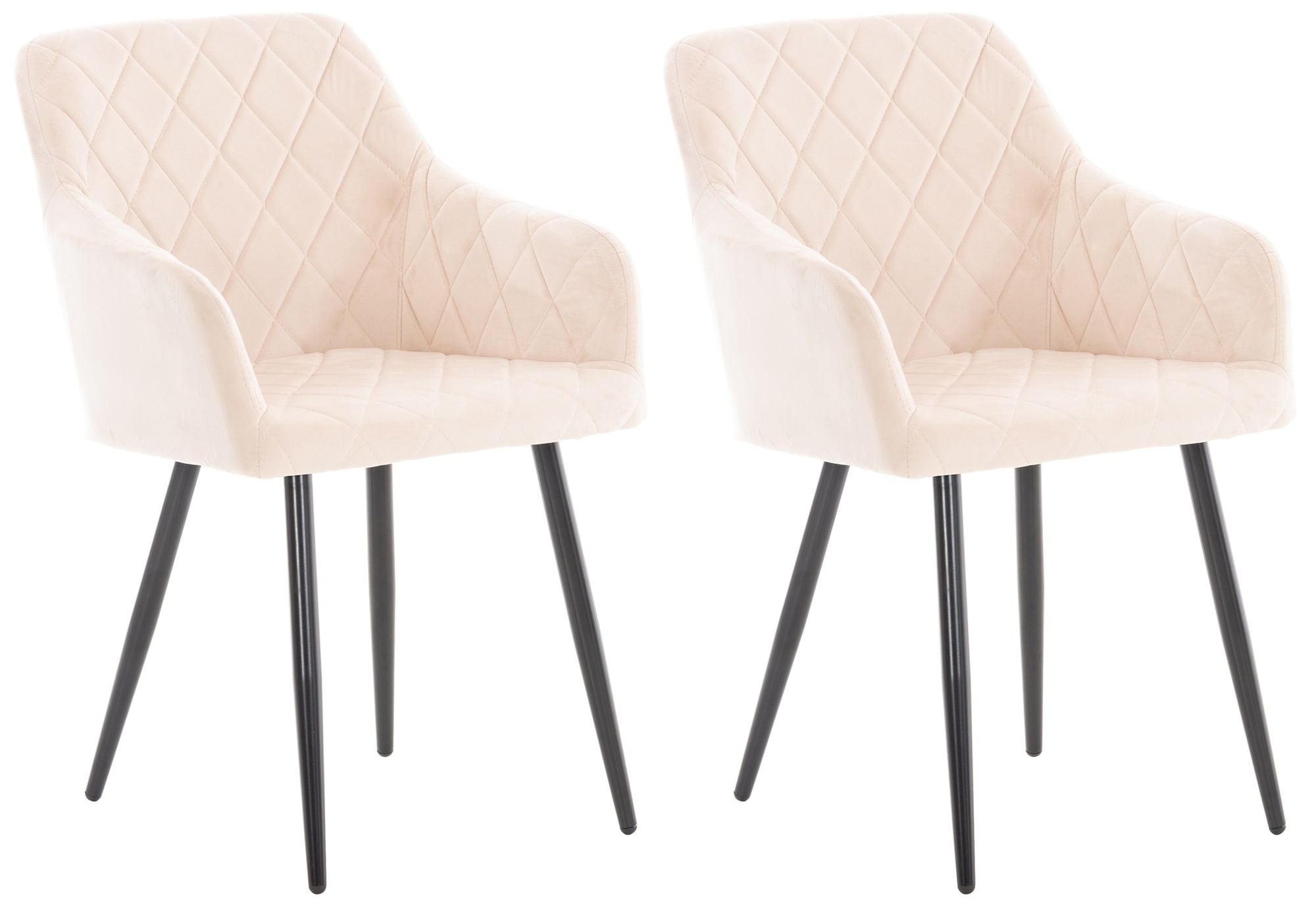 2er Set Esszimmerstuhl Shila Samt