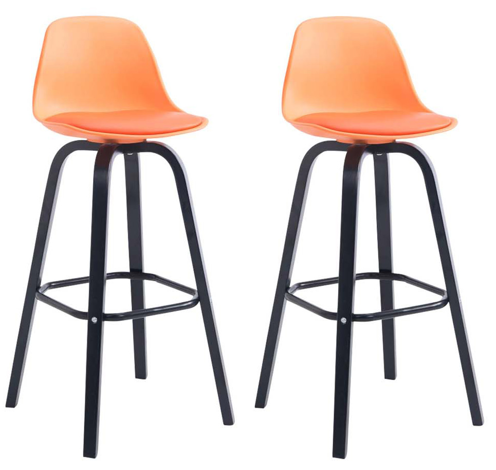 2er Set Barhocker Avika Kunststoff schwarz
