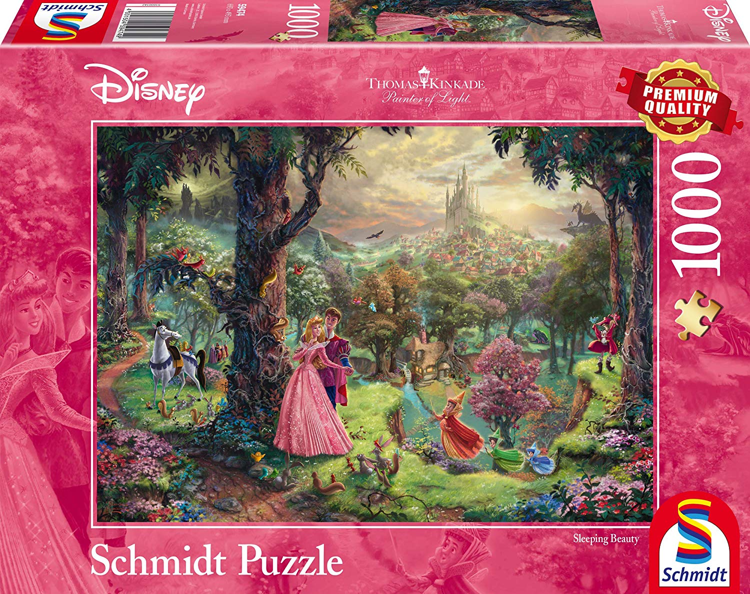 Schmidt Spiele GmbH Puzzles Disney, Dornröschen - 1000 Teile Puzzle (Thomas Kinkade)