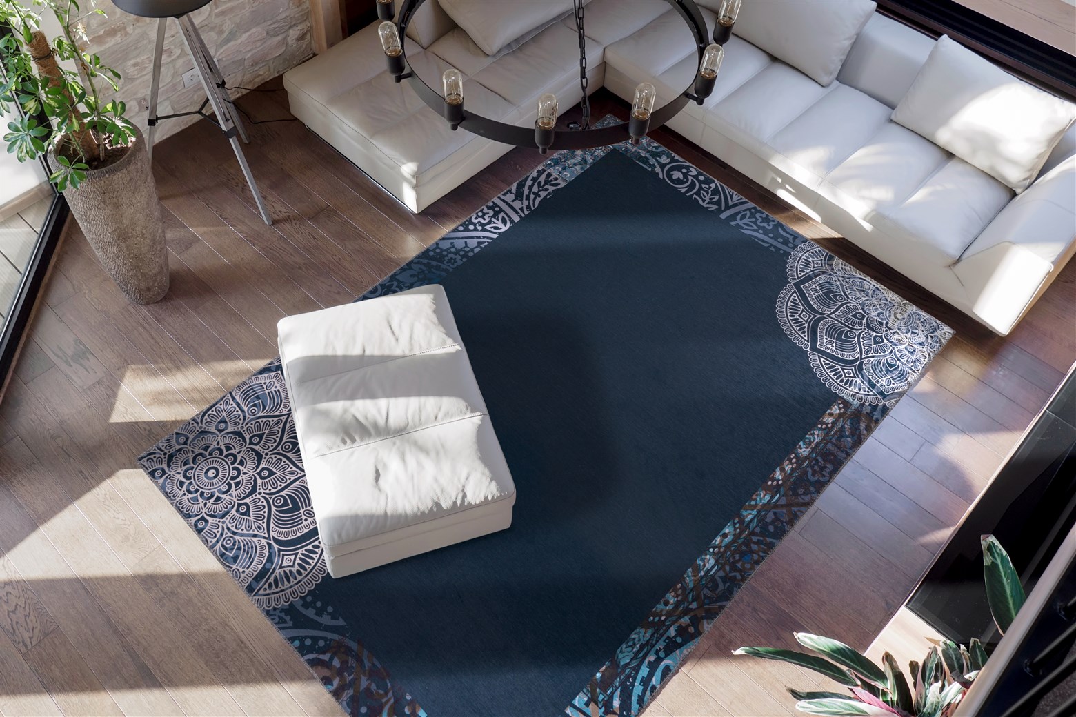 Teppich Medley 125 Multi / Blau 130cm x 190cm