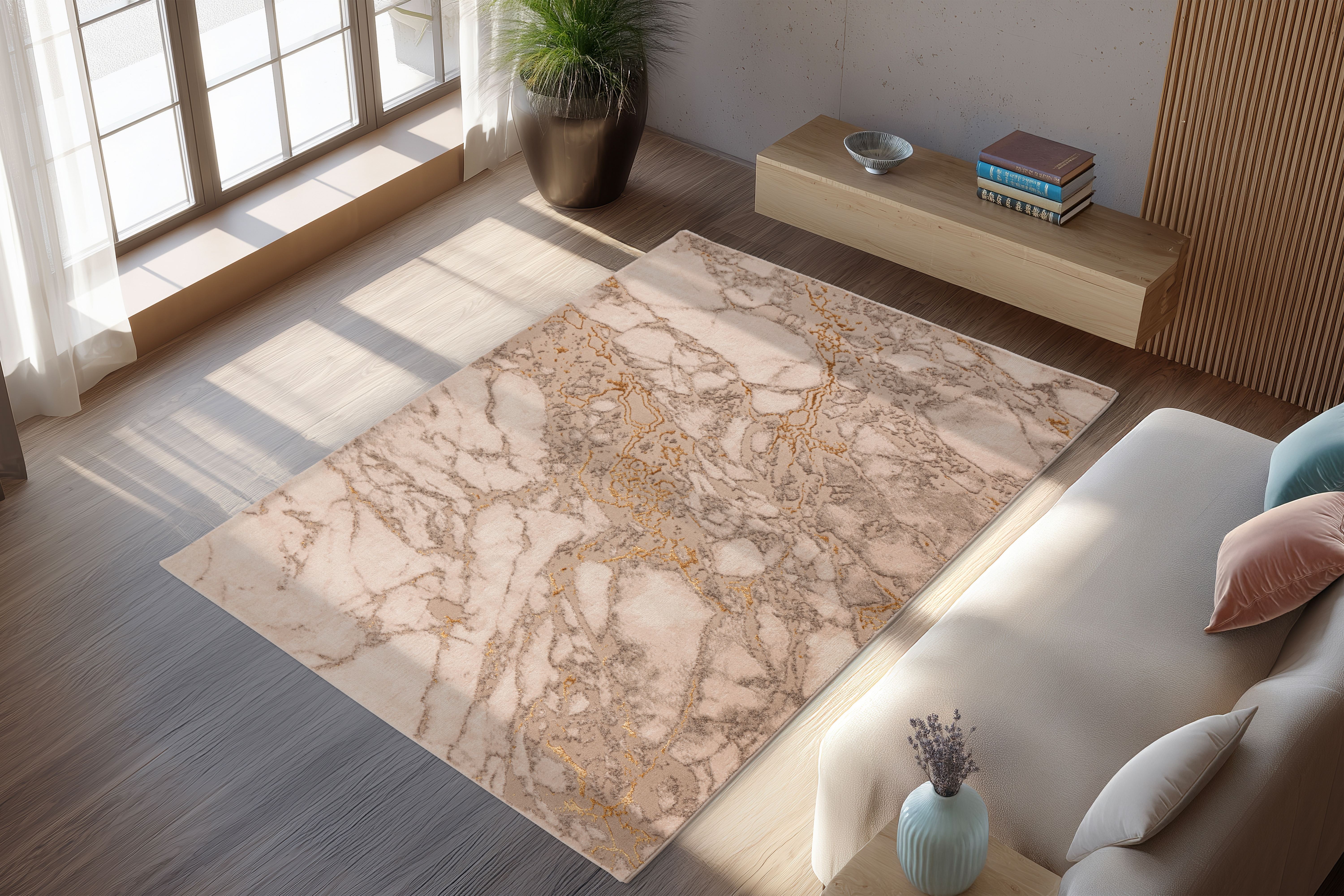Teppich Mineral 425 Gold 80 x 150 cm