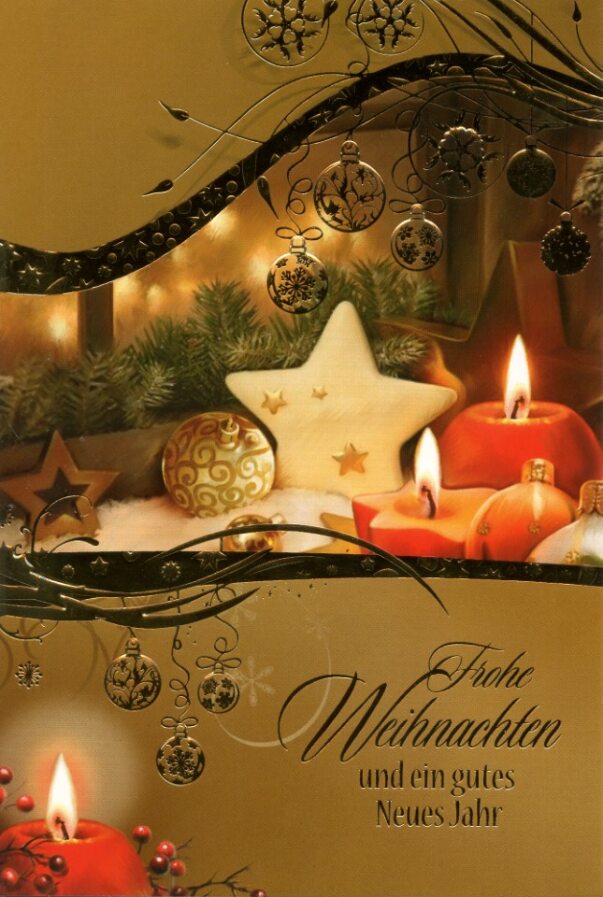 Taunus-Verlag Saisonartikel Weihnachtskarten Kerzen - 100 Stück - 6 Motive