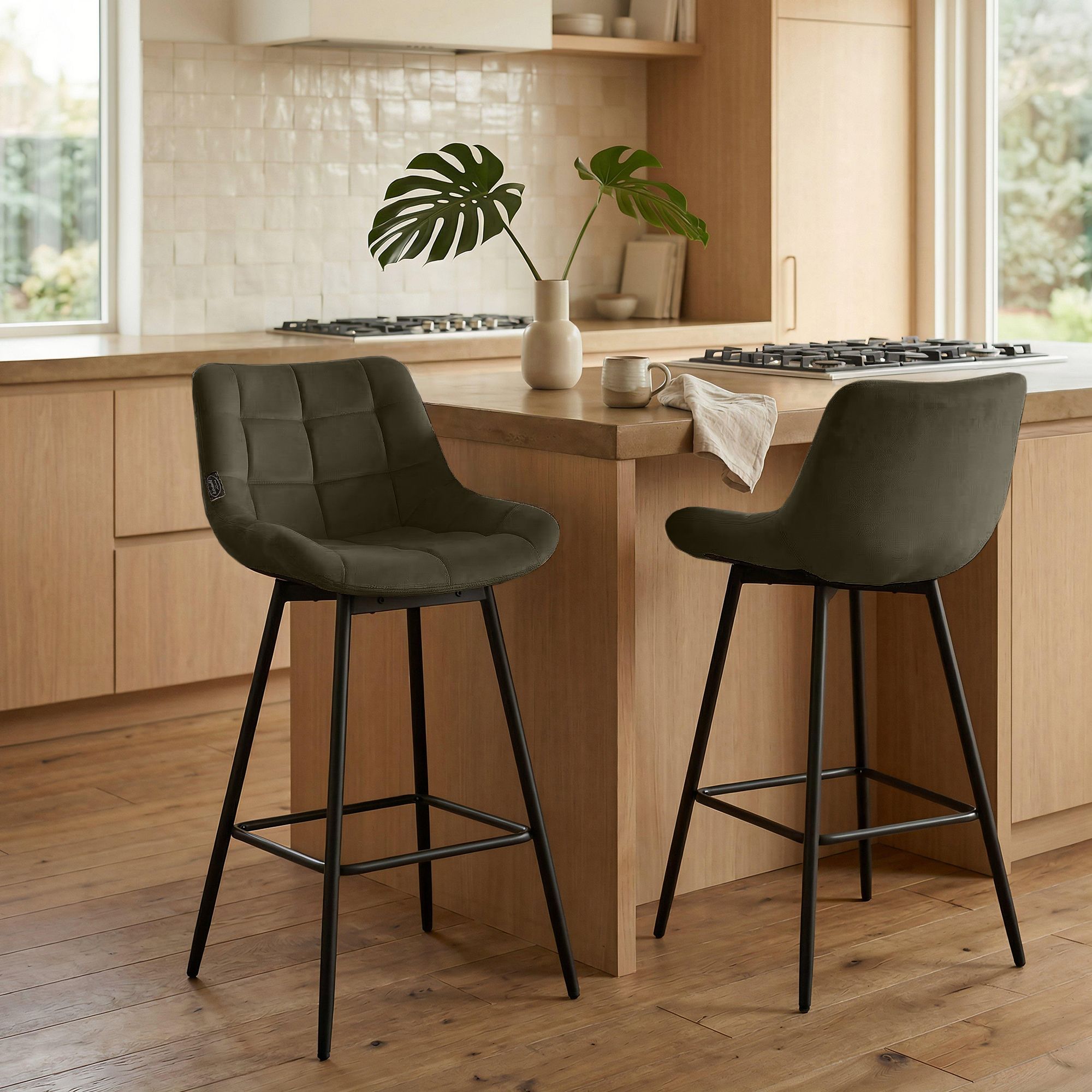 Barhocker Weston Schwenkbar Samt