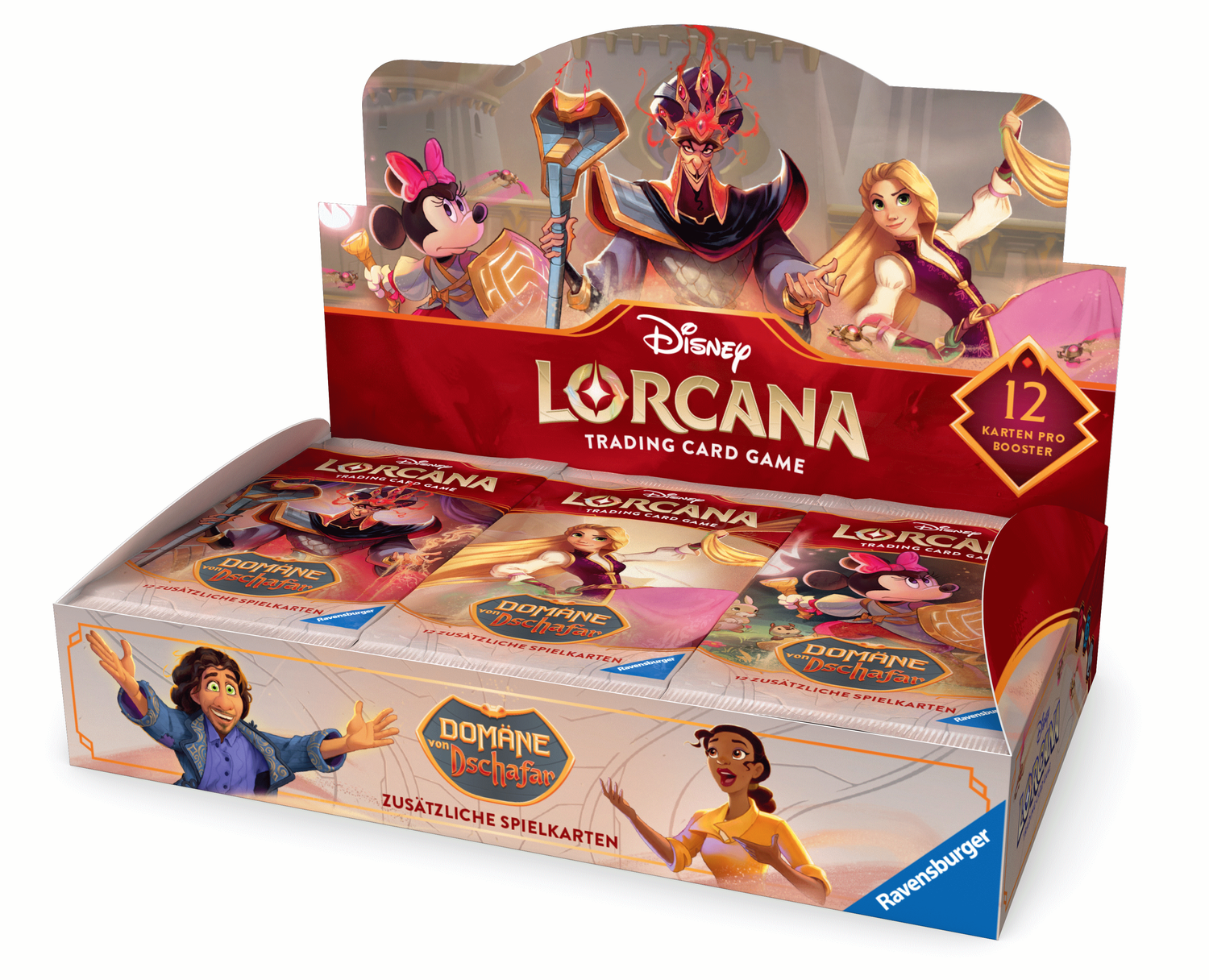 Ravensburger Disney Disney Lorcana: Set 8 - Dömäne von Dschafar - Display mit 24 Booster Packs (Deutsch) - Trading Cards