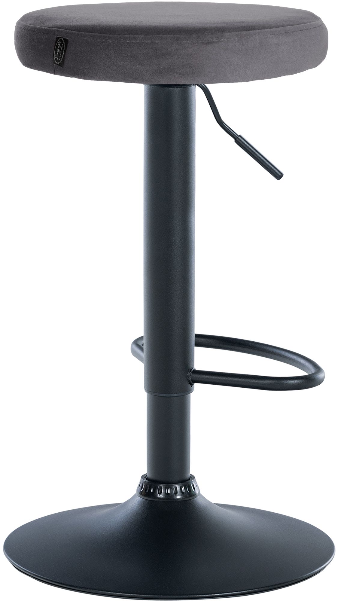 2er Set Barhocker Ponte Samt schwarz