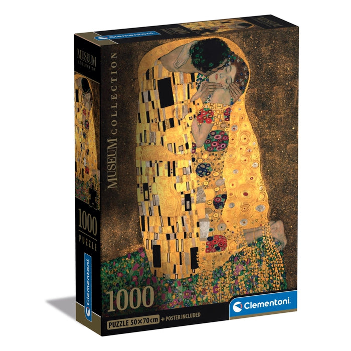 Clementoni Puzzles Clementoni 39790 - 1000 Teile Puzzle - Museum Collection Compact - Klimt - Der Kuss