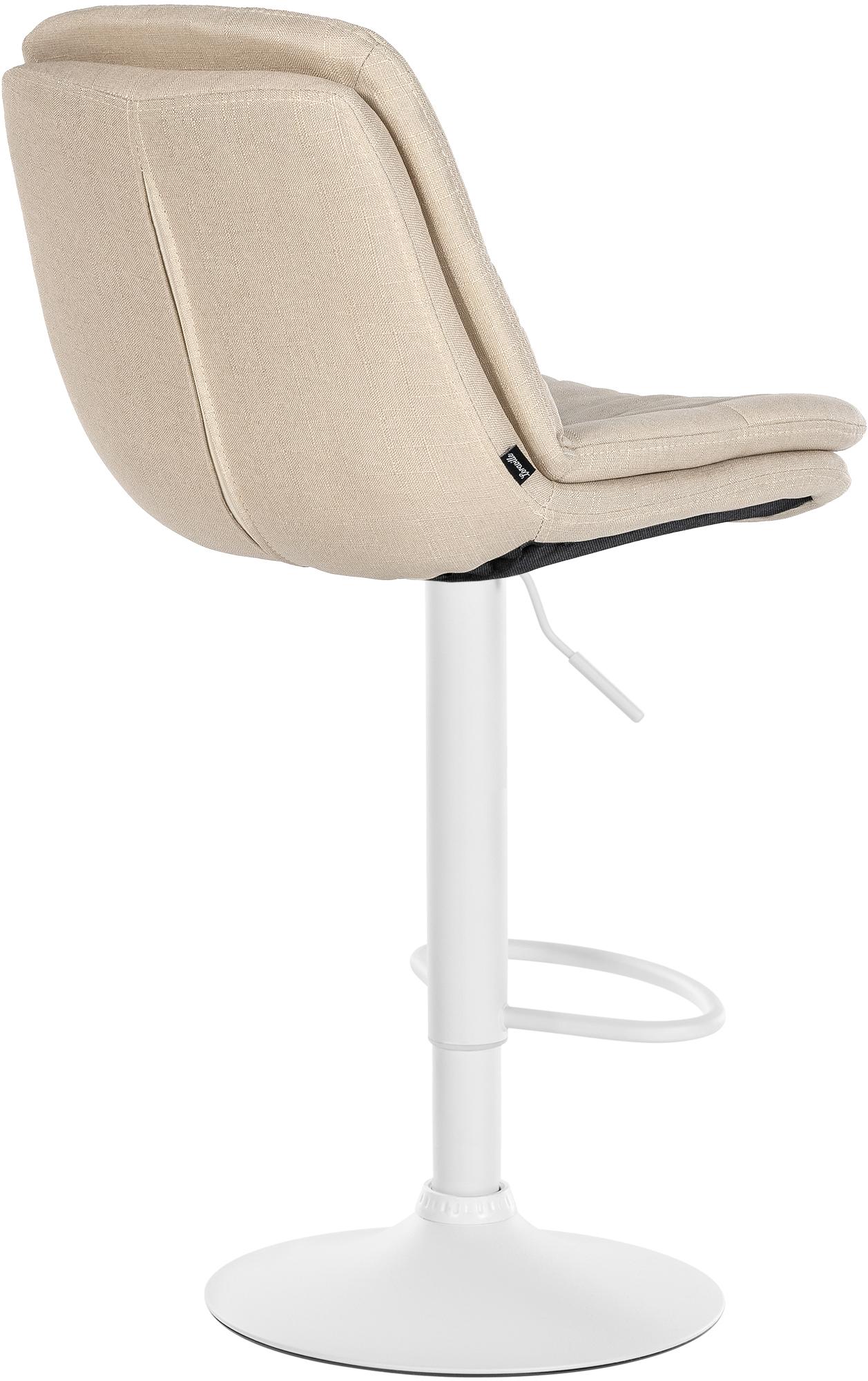 Barhocker Laurel Stoff weiß