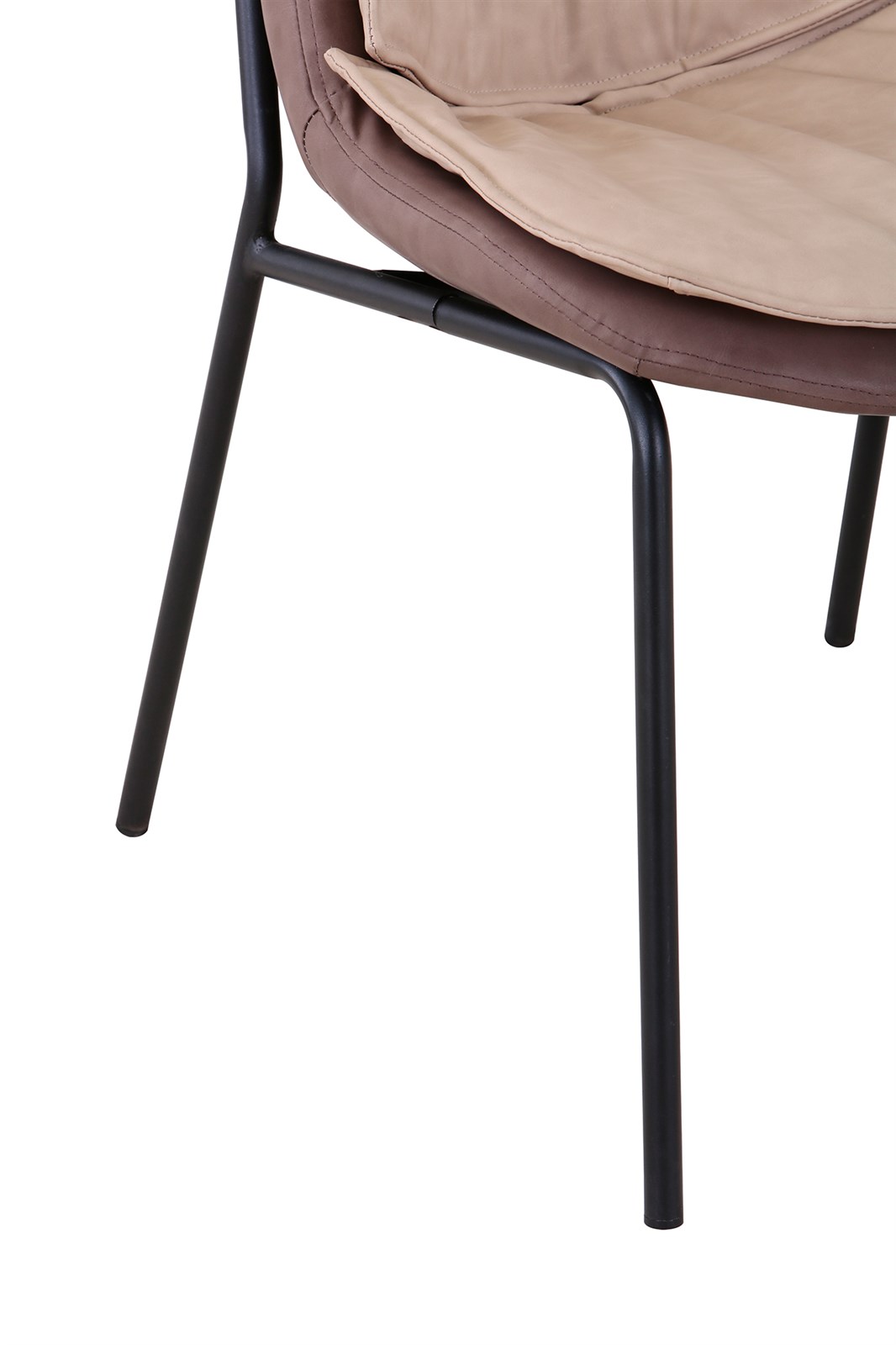 Designstuhl Beige/Hellbraun
