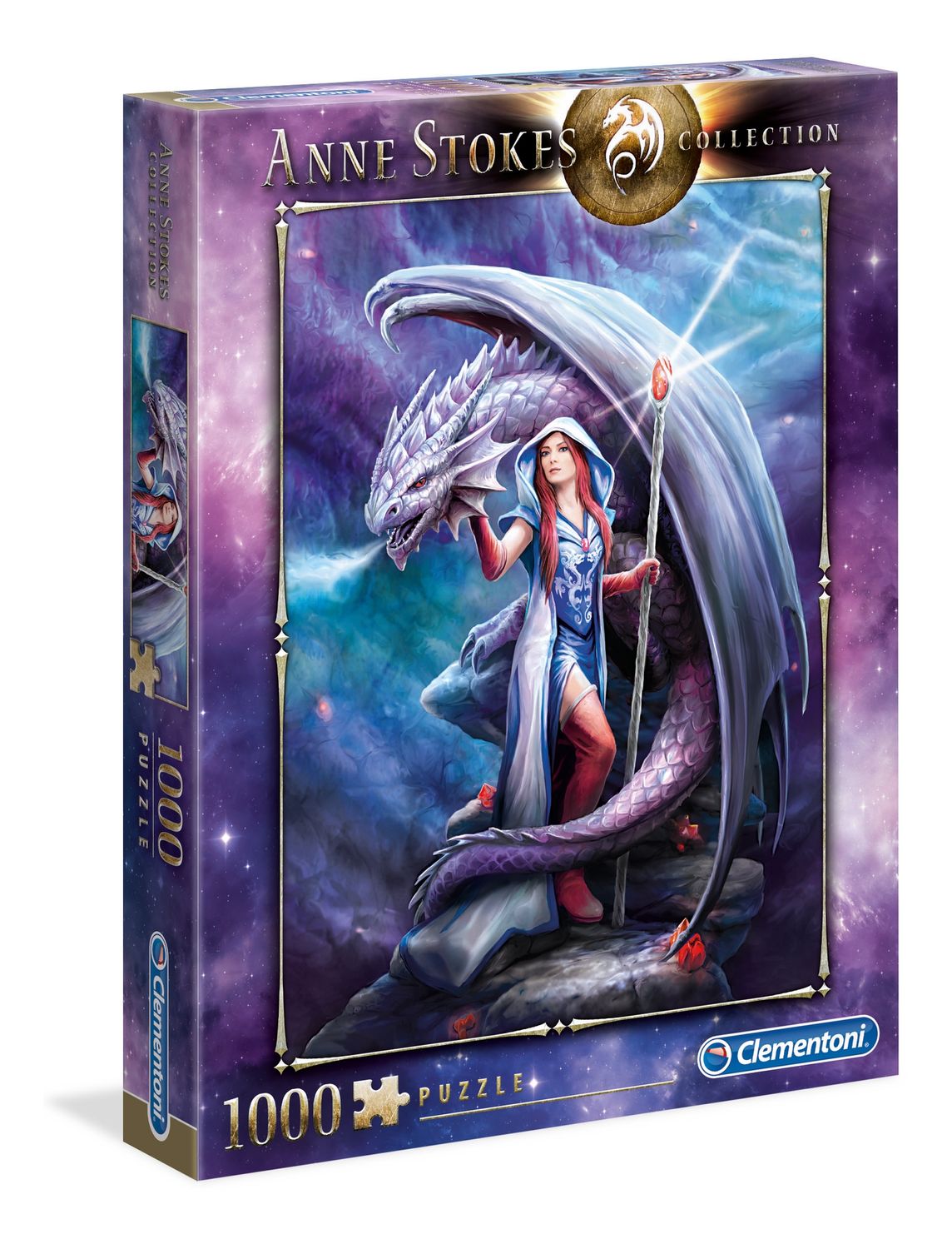 Clementoni Puzzles Anne Stokes Collection - 1000 Teile Puzzle - Im Bann des Drachen