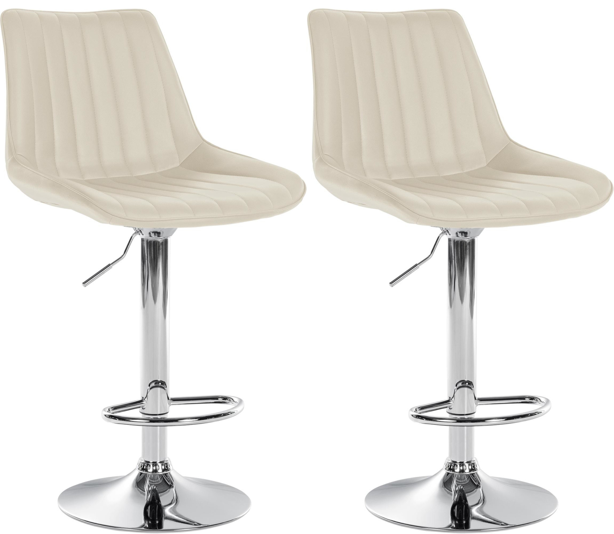 2er Set Barhocker Toni Kunstleder chrom
