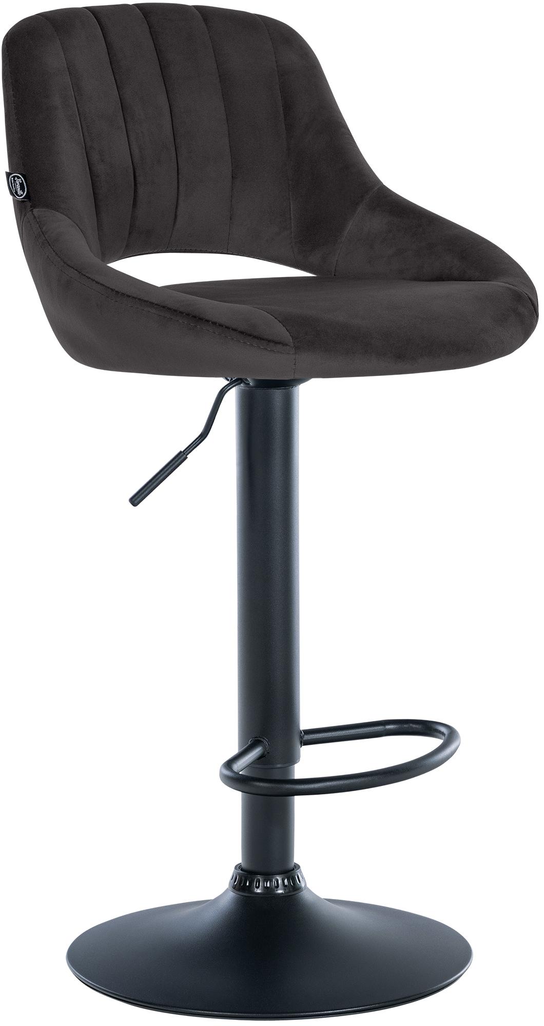 Barhocker Milet Samt schwarz