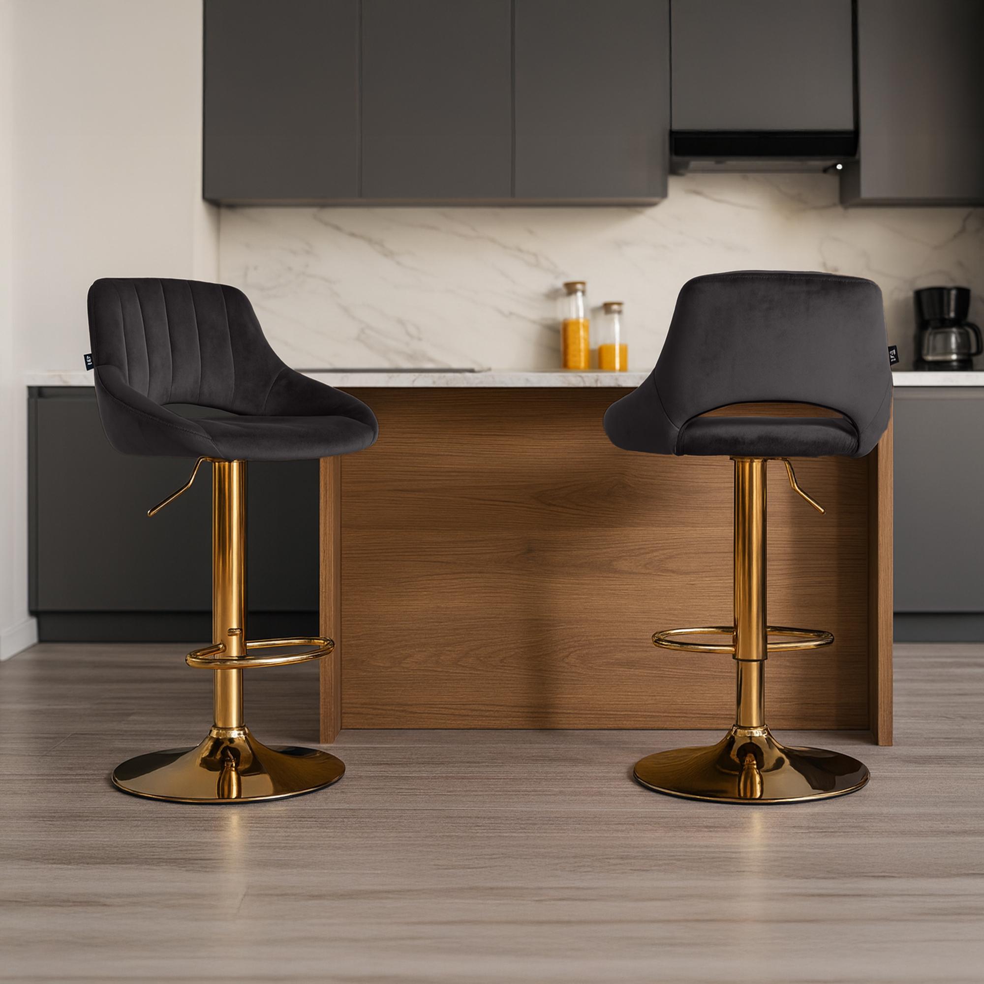 Barhocker Milet Samt gold