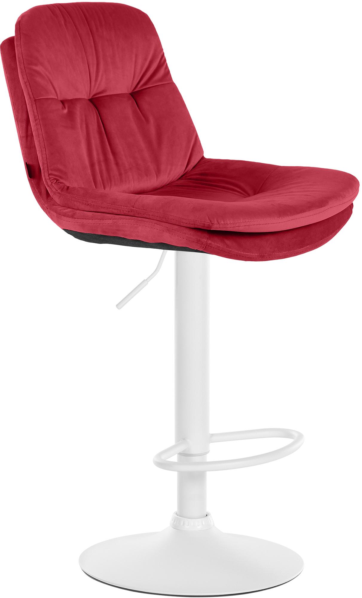 Barhocker Laurel Samt weiß