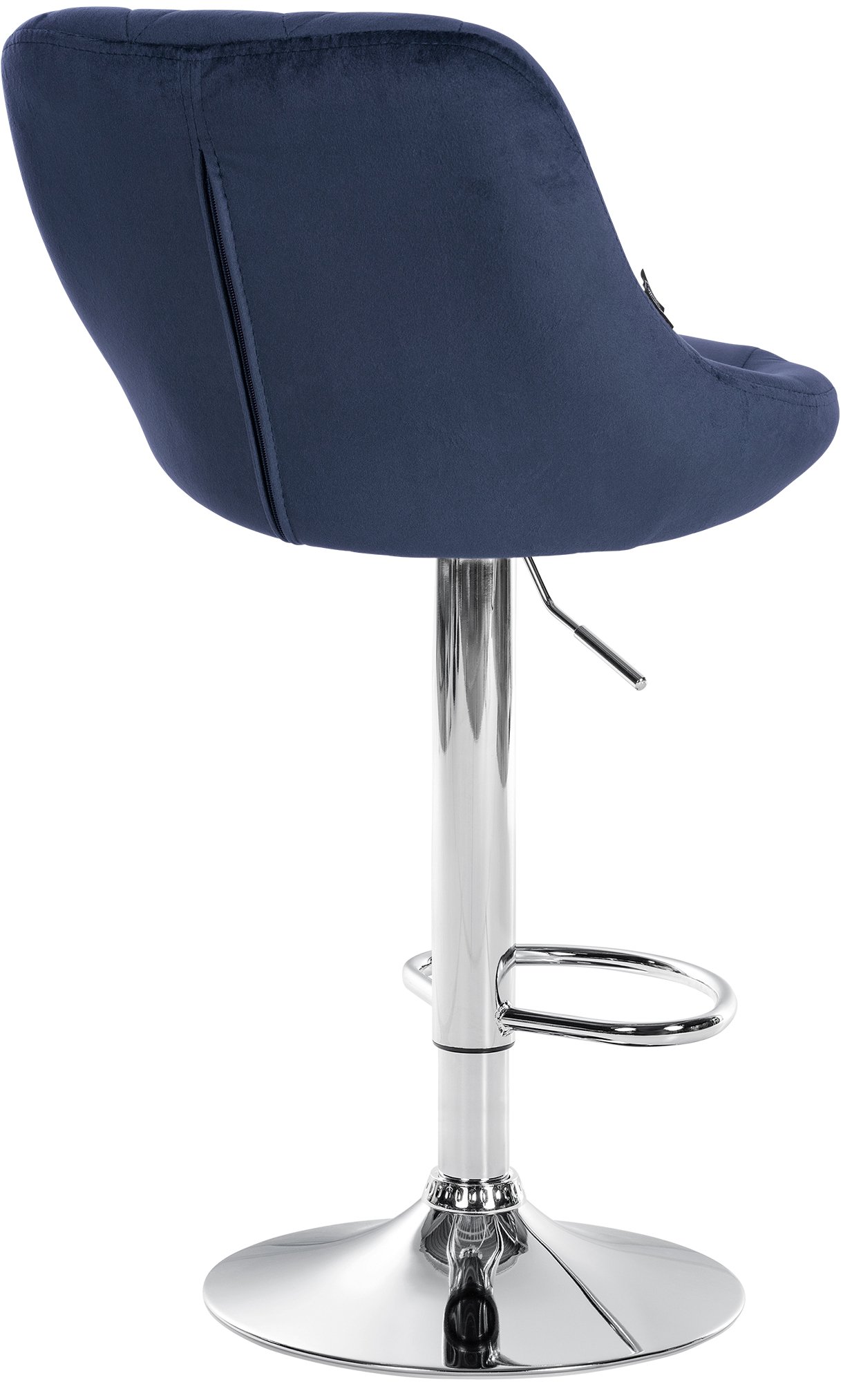 2er Set Barhocker Lazio Samt chrom