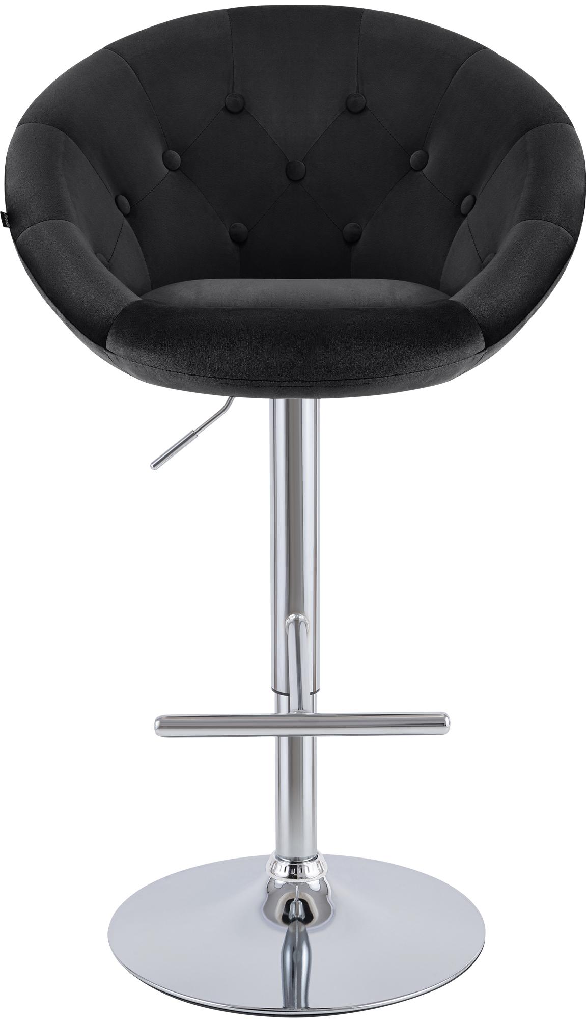 Barhocker London Samt chrom